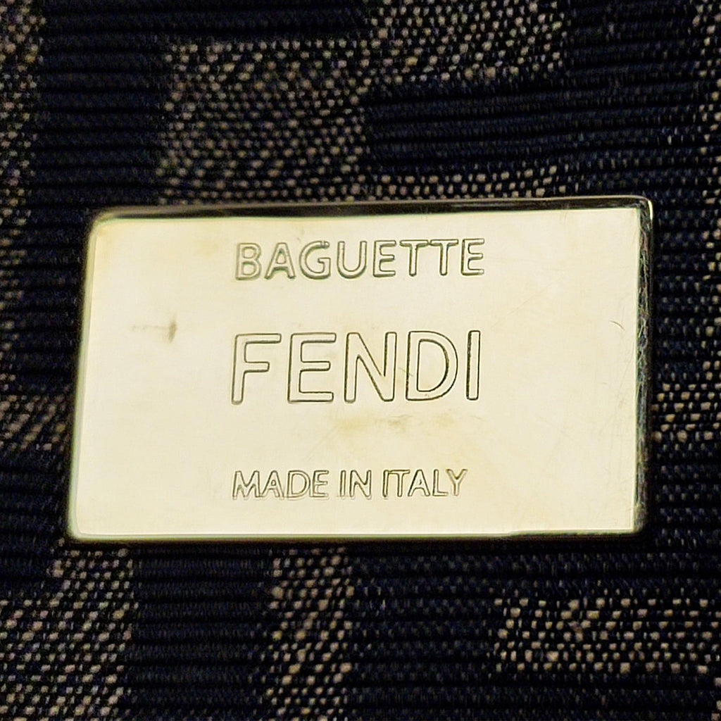 Fendi Zucca Paisley Embroidery Baguette