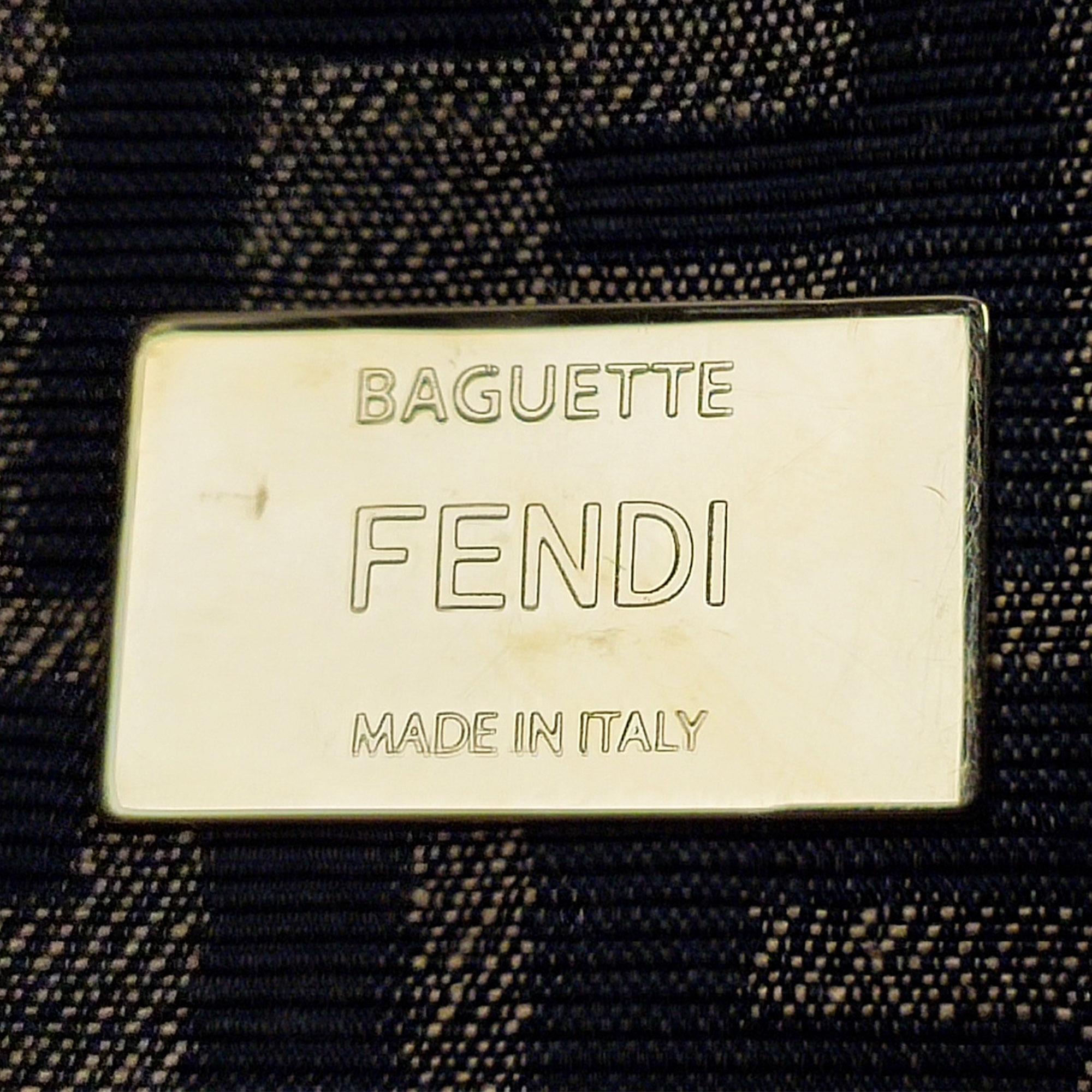Fendi Zucca Paisley Embroidery Baguette