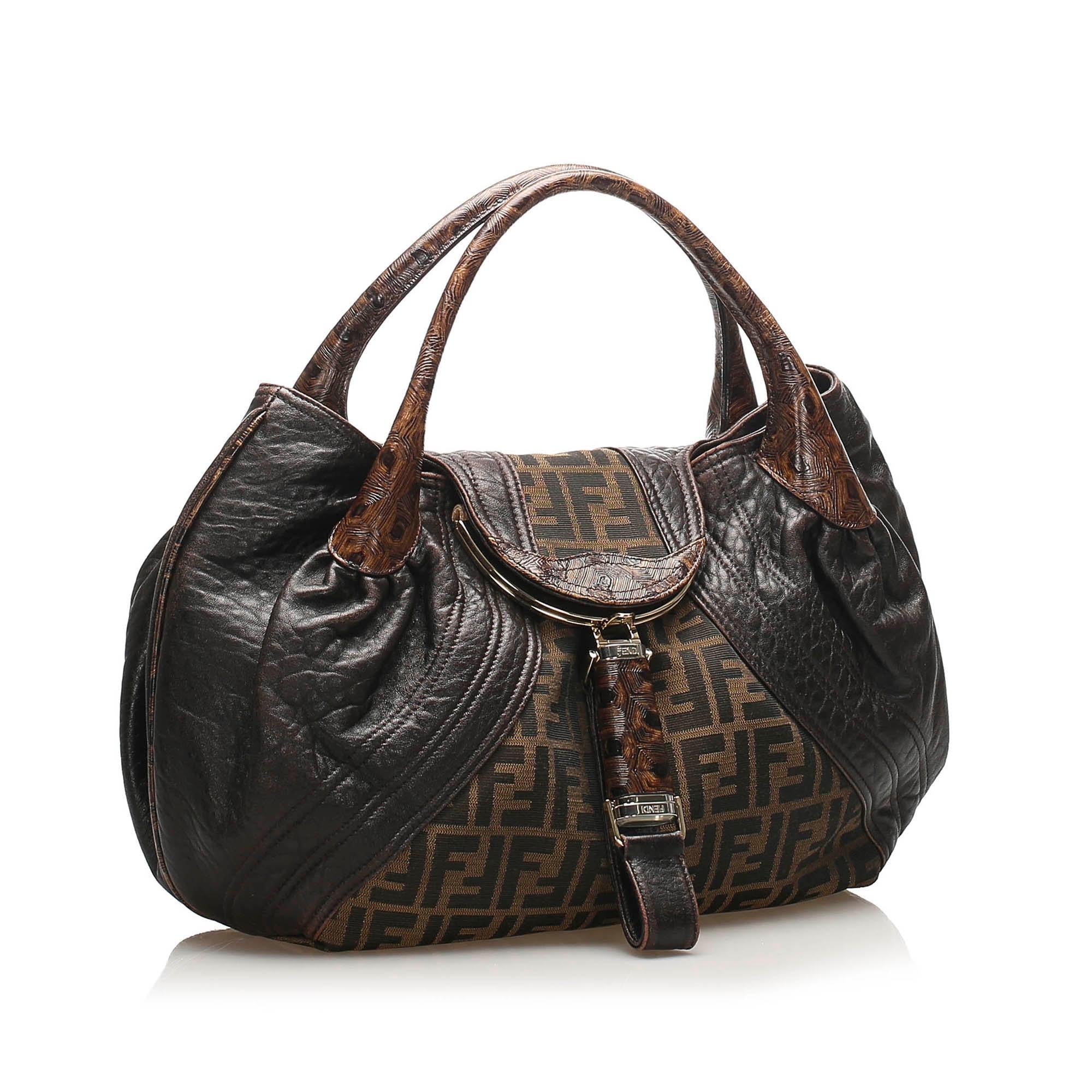 Fendi Zucca Spy Canvas Handbag (SHG-12277)