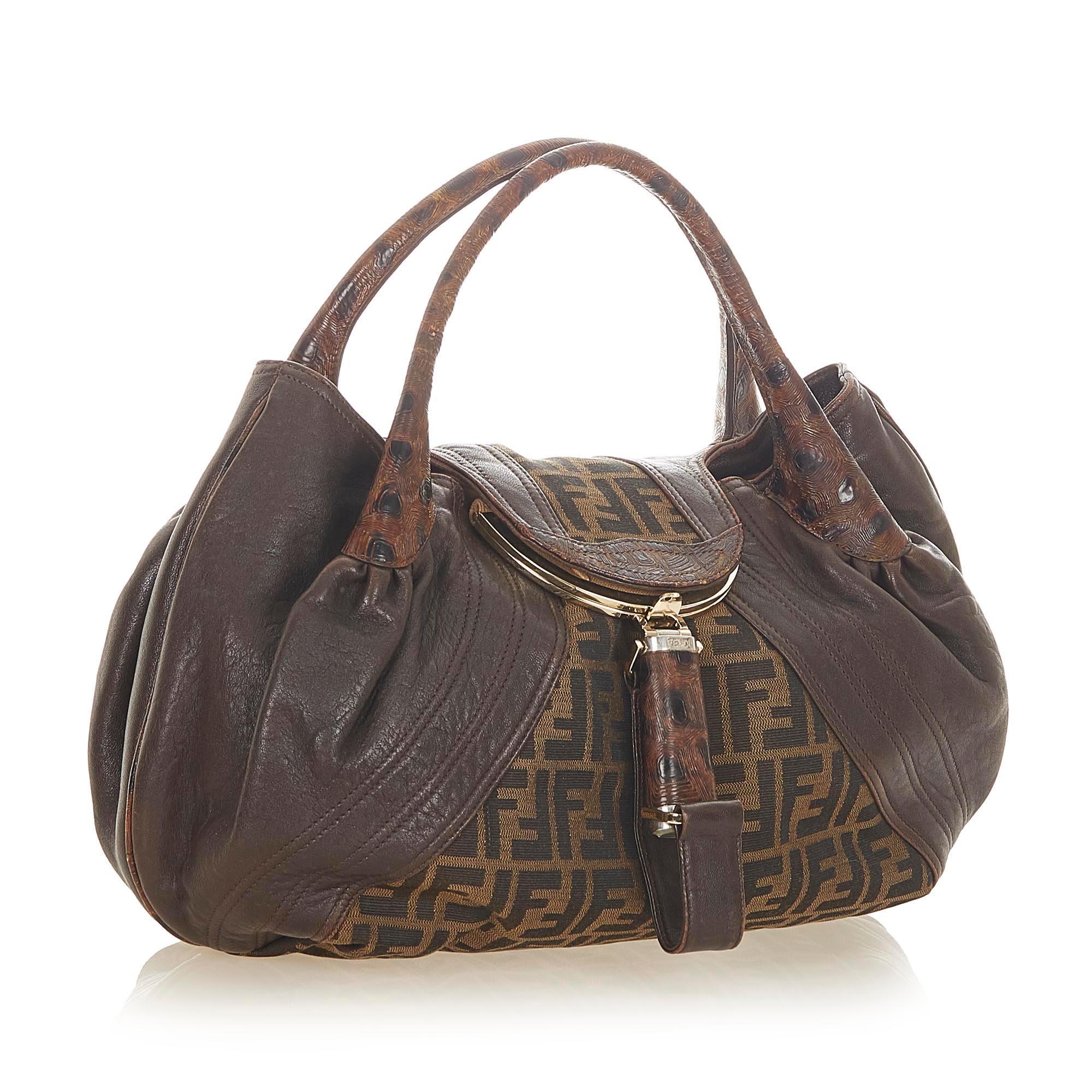 Fendi Zucca Spy Canvas Handbag (SHG-19091)