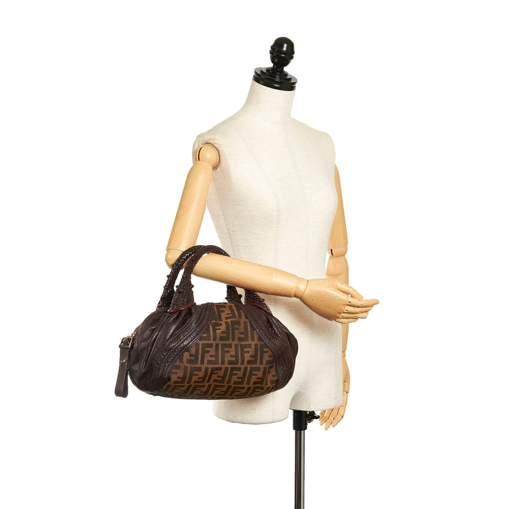 Fendi Zucca Spy Canvas Handbag