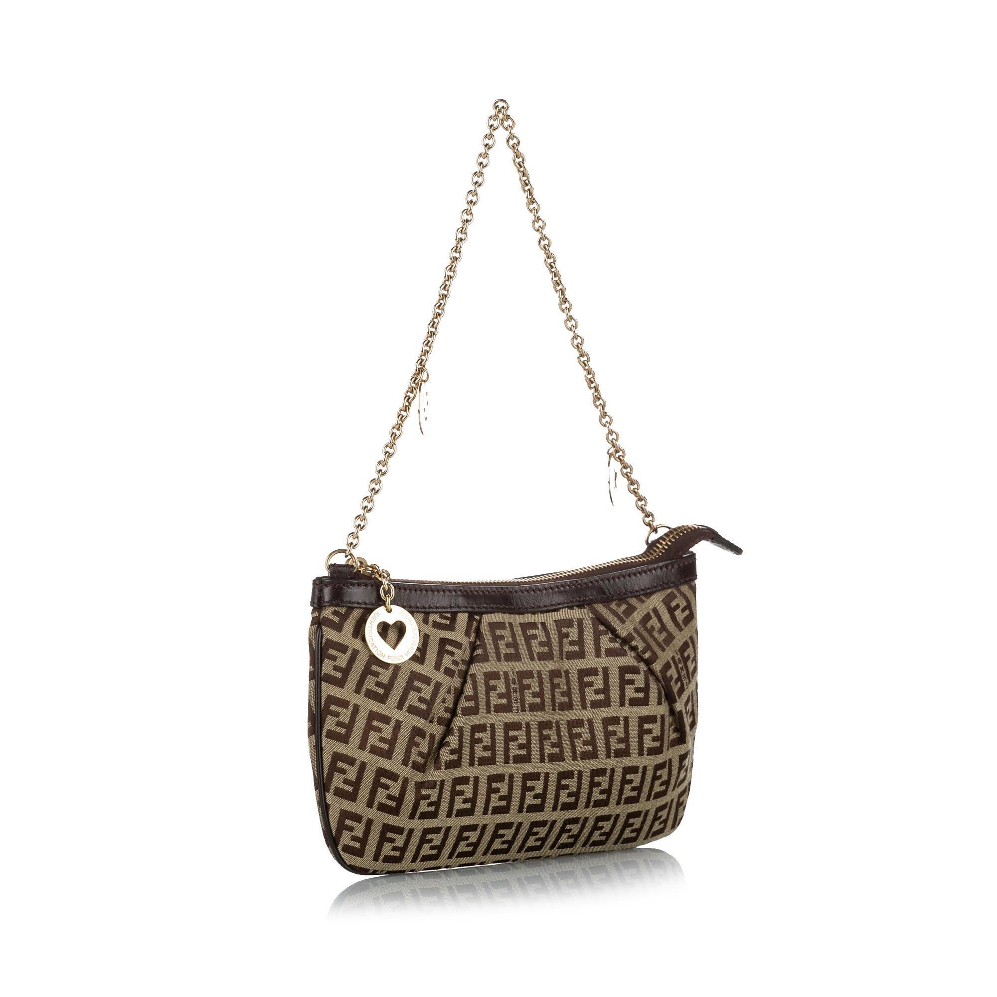 Fendi Zucchino Canvas Baguette (SHG-18940)