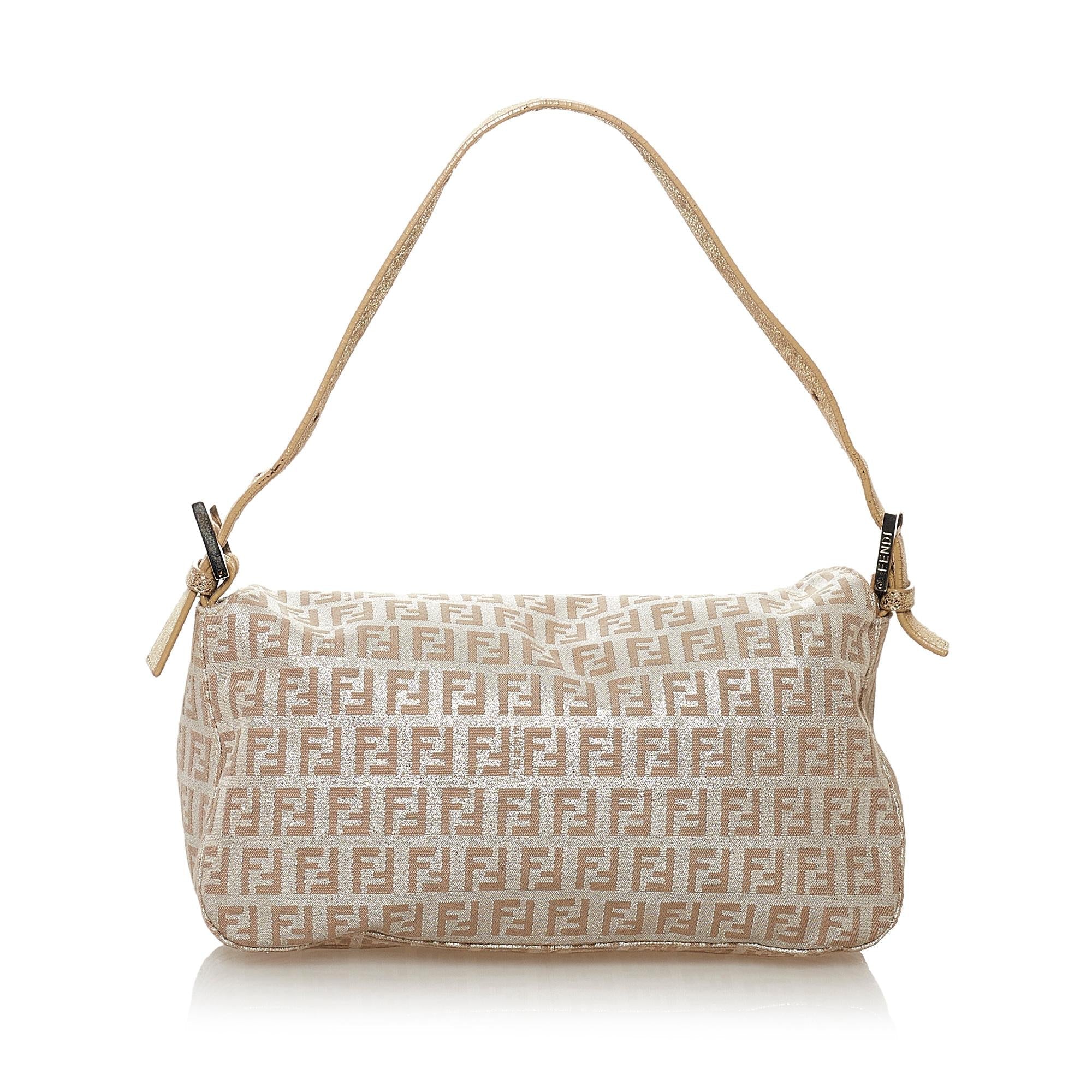 Fendi Zucchino Canvas Baguette