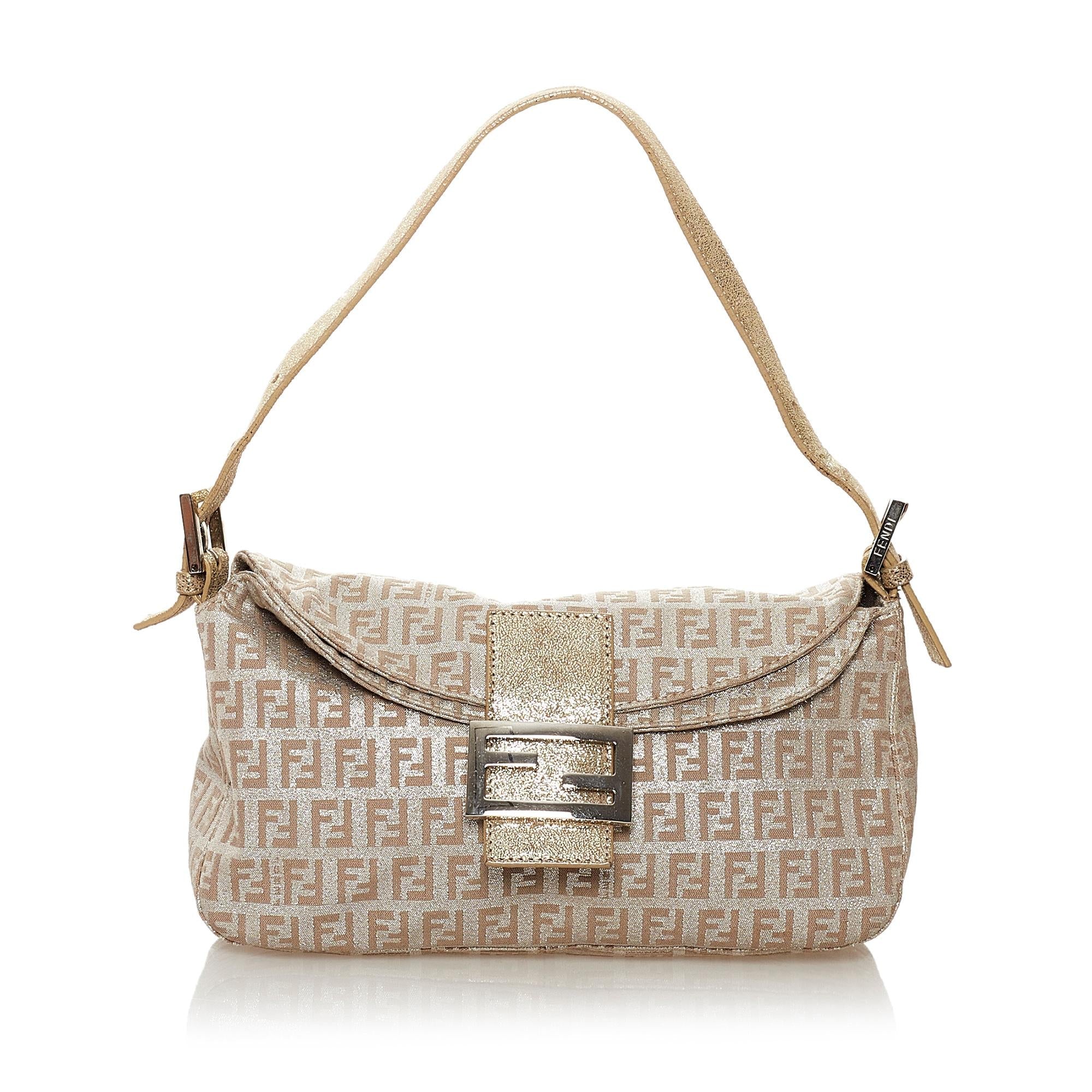 Fendi Zucchino Canvas Baguette