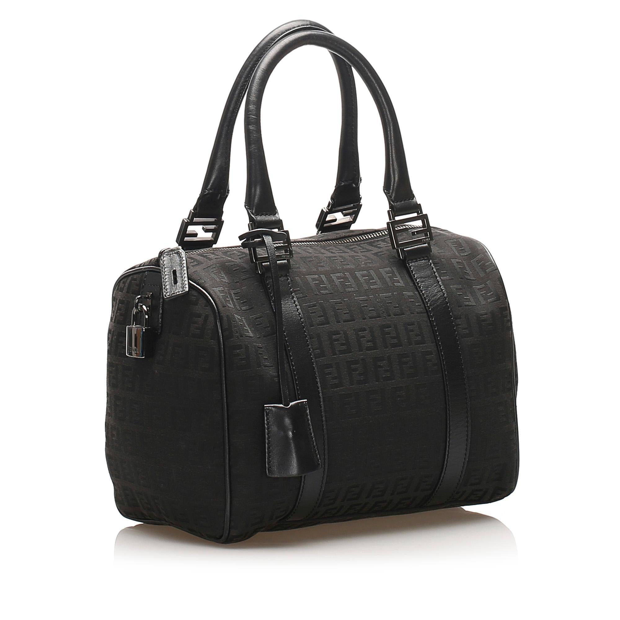 Fendi Zucchino Canvas Boston Bag (SHG-11735)