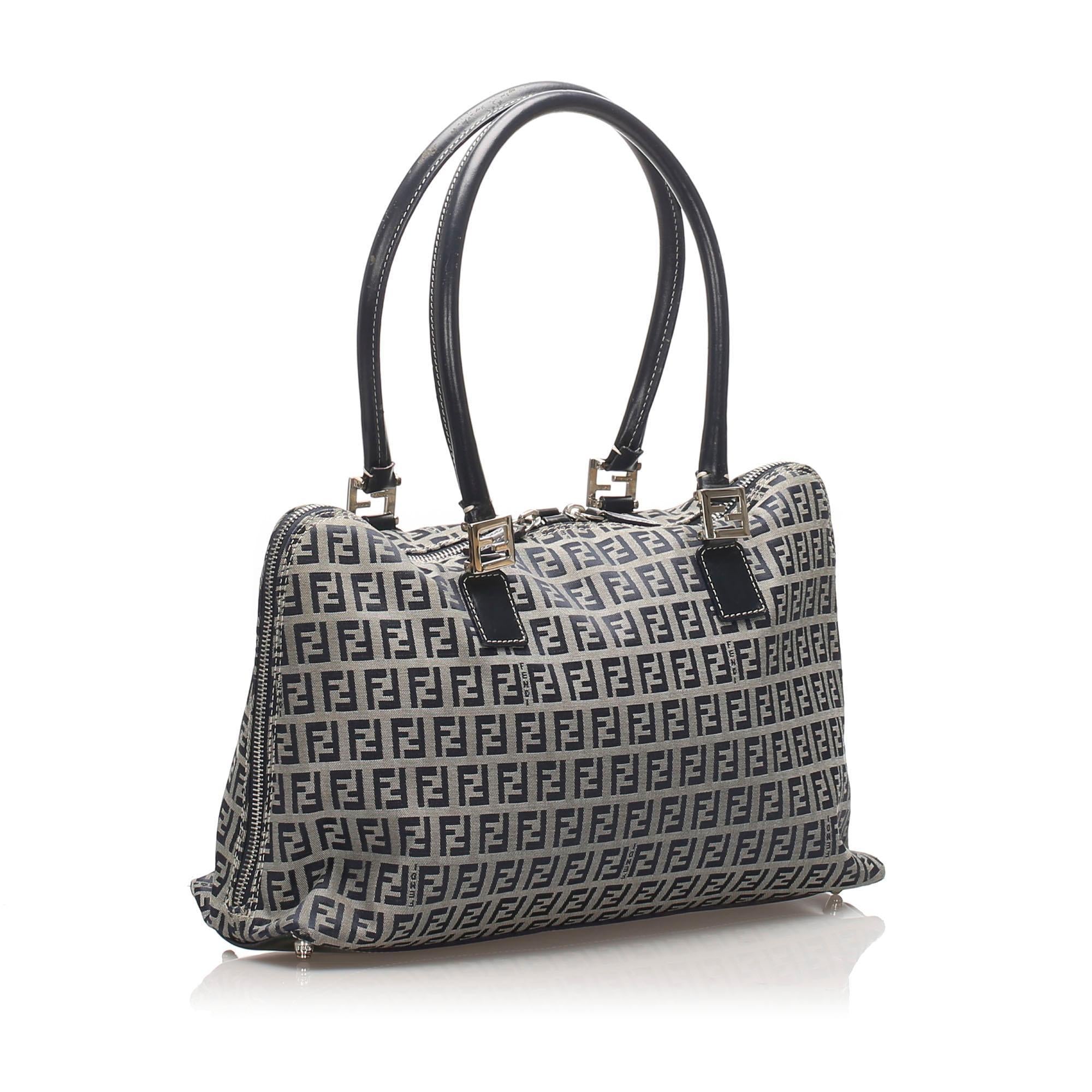 Fendi Zucchino Canvas Handbag (SHG-10825)
