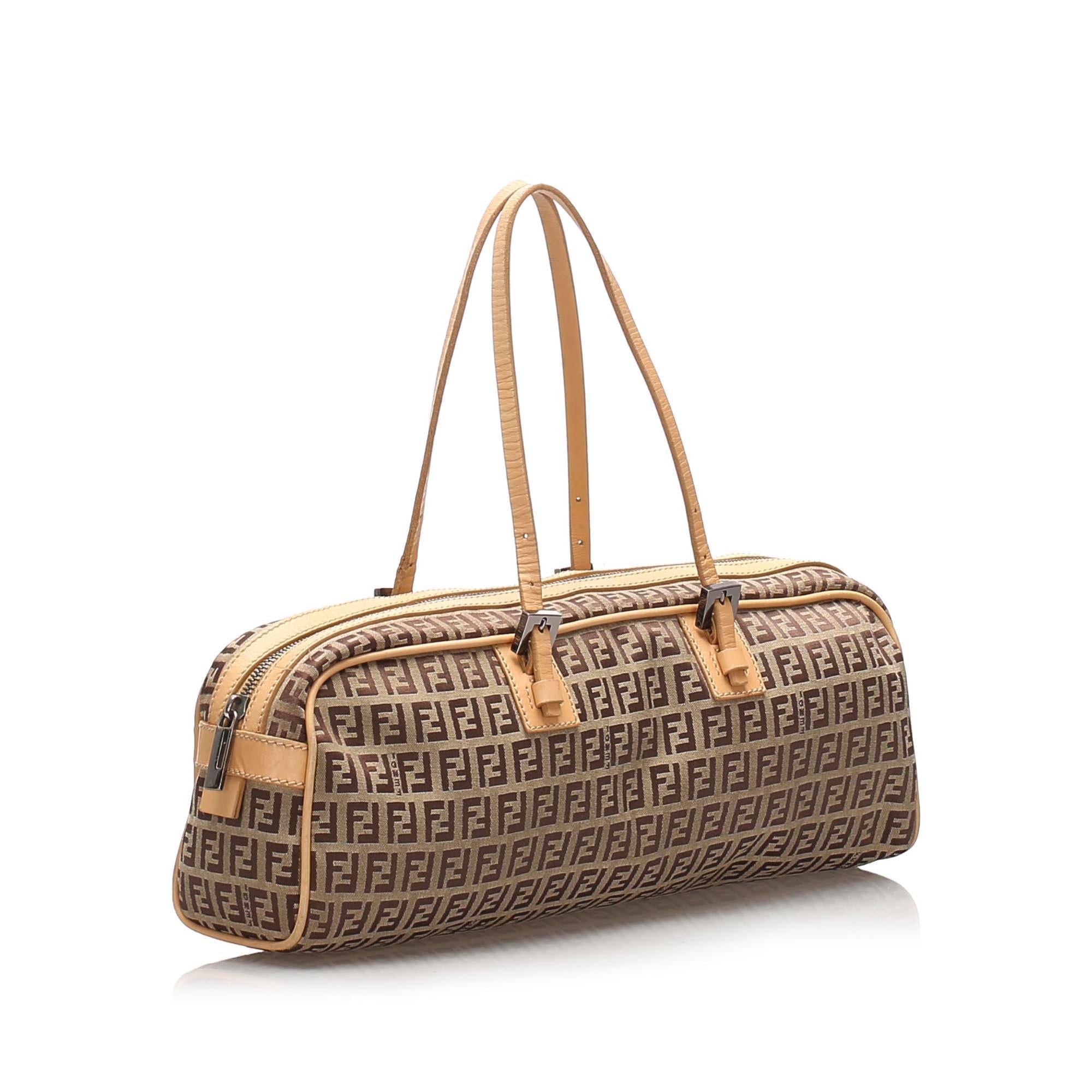 Fendi Zucchino Canvas Handbag (SHG-10952)