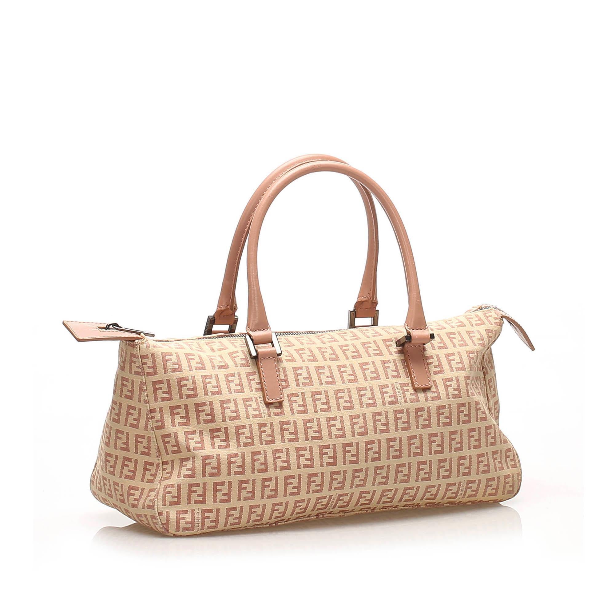 Fendi Zucchino Canvas Handbag (SHG-11756)