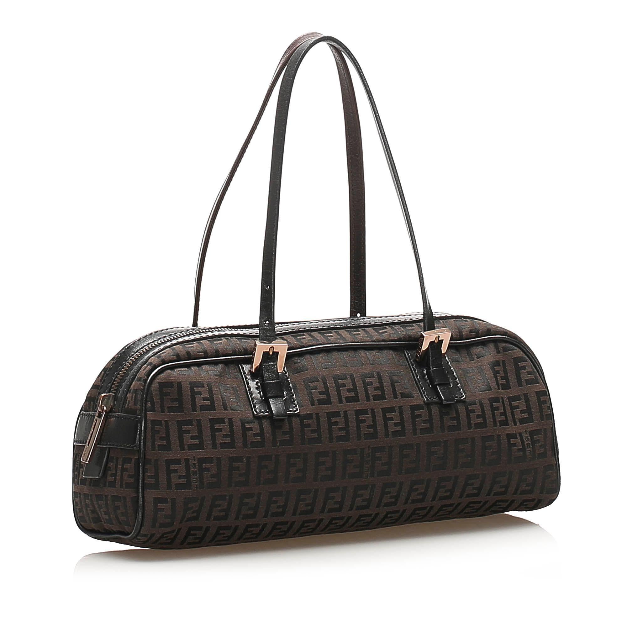 Fendi Zucchino Canvas Handbag (SHG-14453)