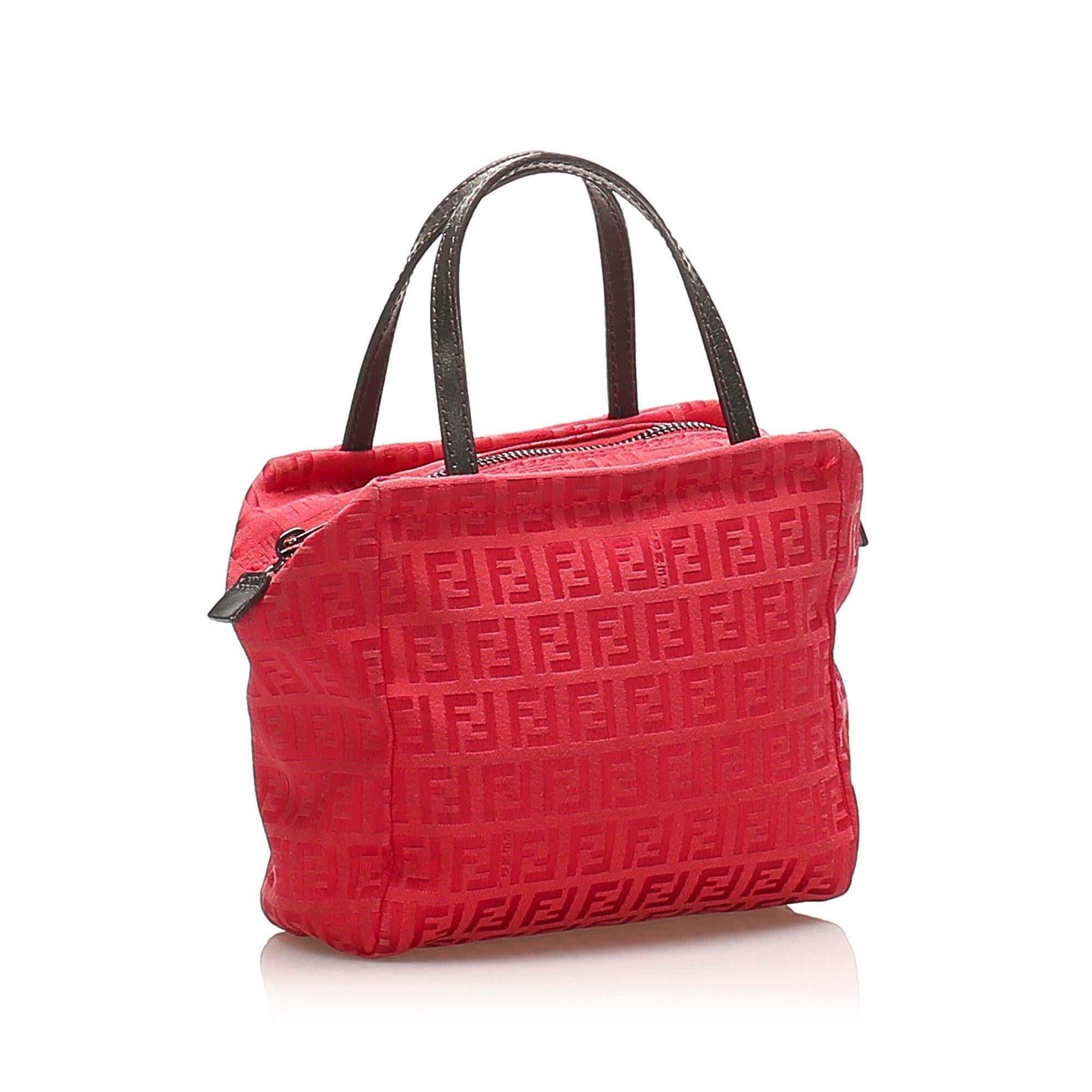 Fendi Zucchino Canvas Handbag (SHG-15495)