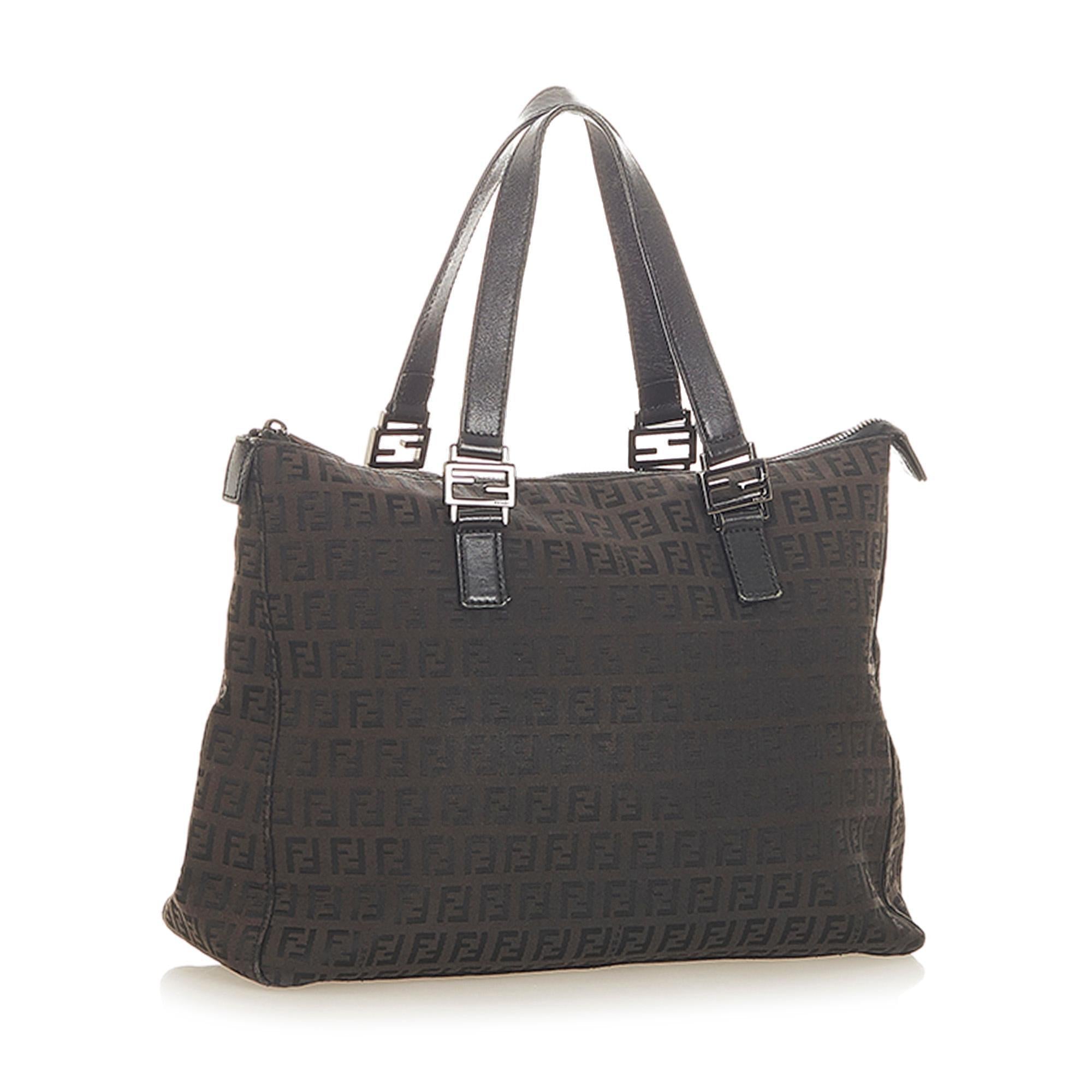 Fendi Zucchino Canvas Handbag (SHG-19821)
