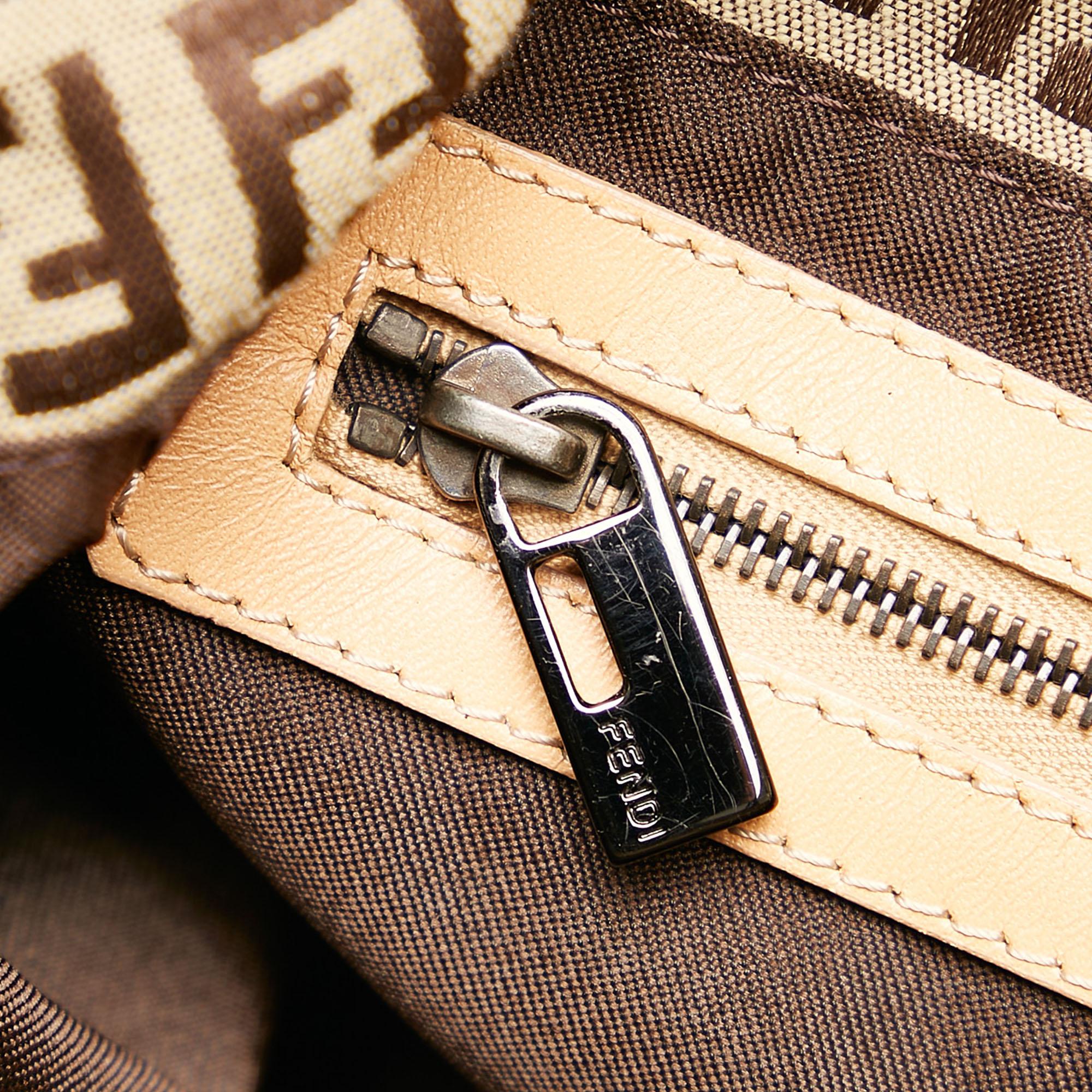 Fendi Zucchino Canvas Mamma Forever Shoulder Bag