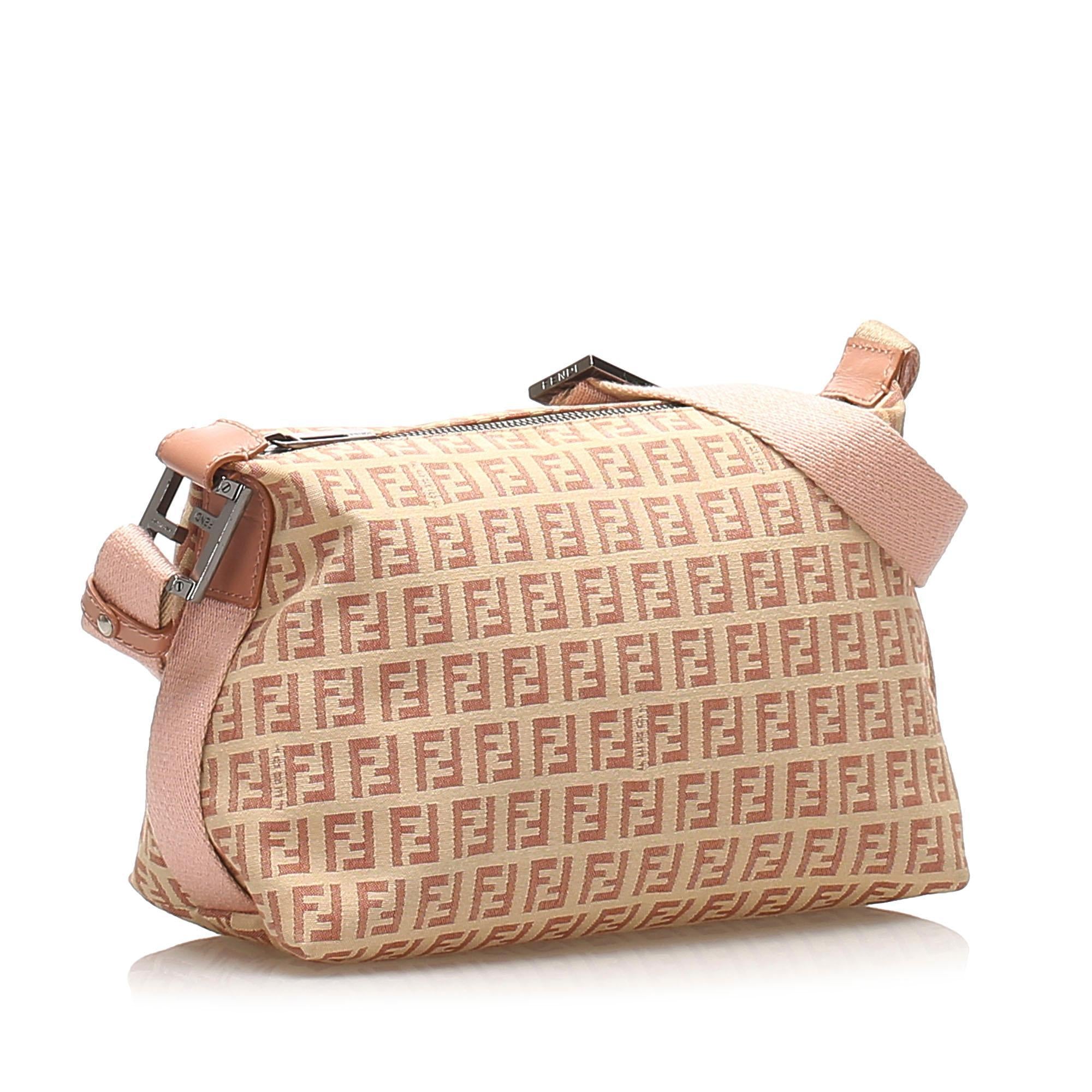 Fendi Zucchino Canvas Shoulder Bag (SHG-12040)
