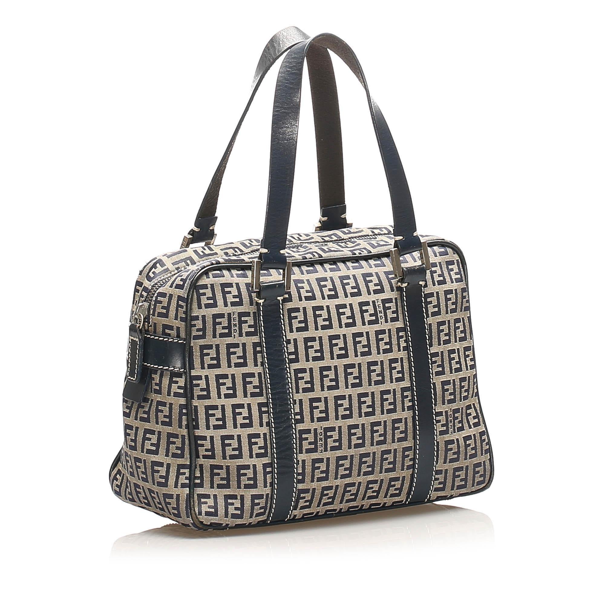 Fendi Zucchino Canvas Shoulder Bag (SHG-16650)