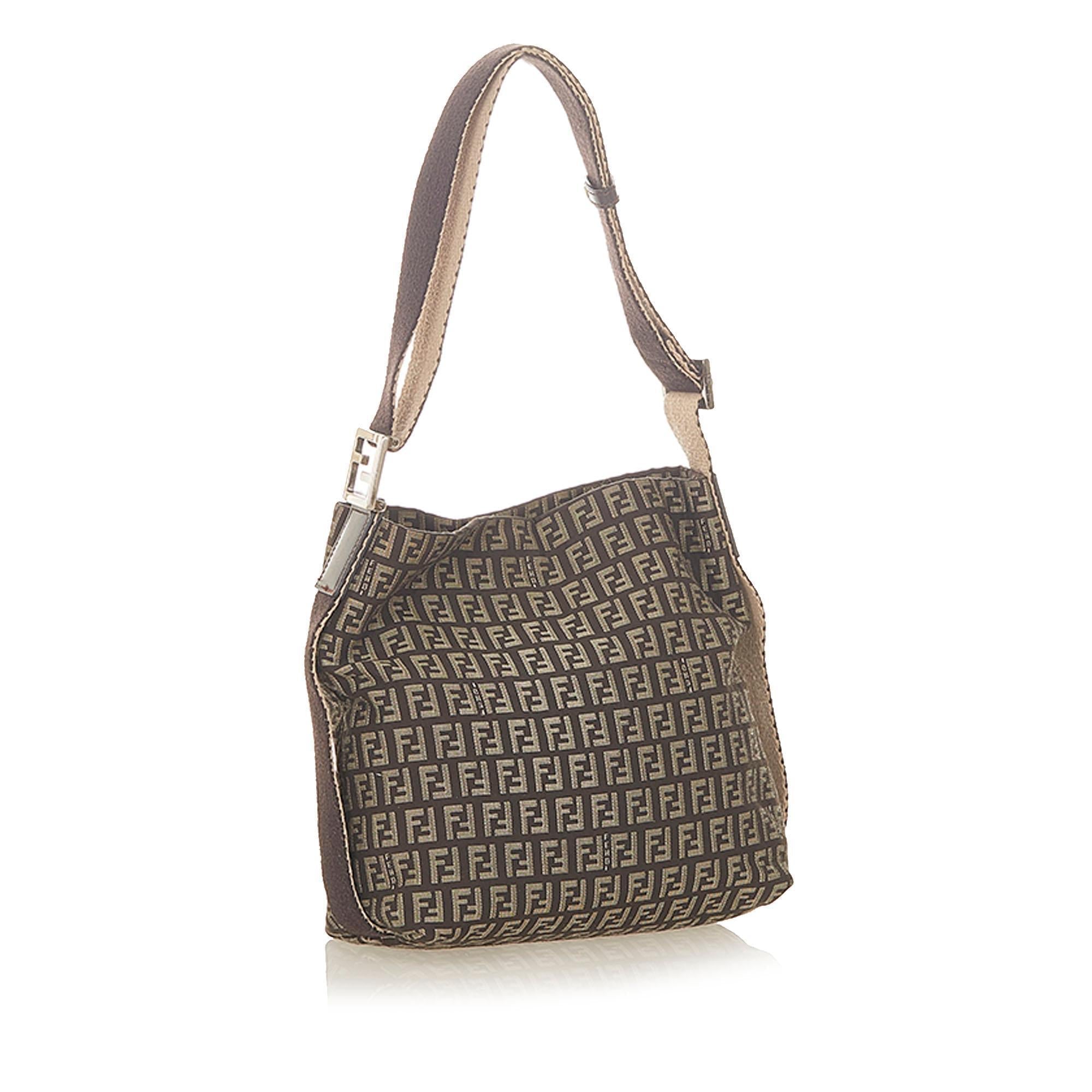 Fendi Zucchino Canvas Shoulder Bag (SHG-19577)