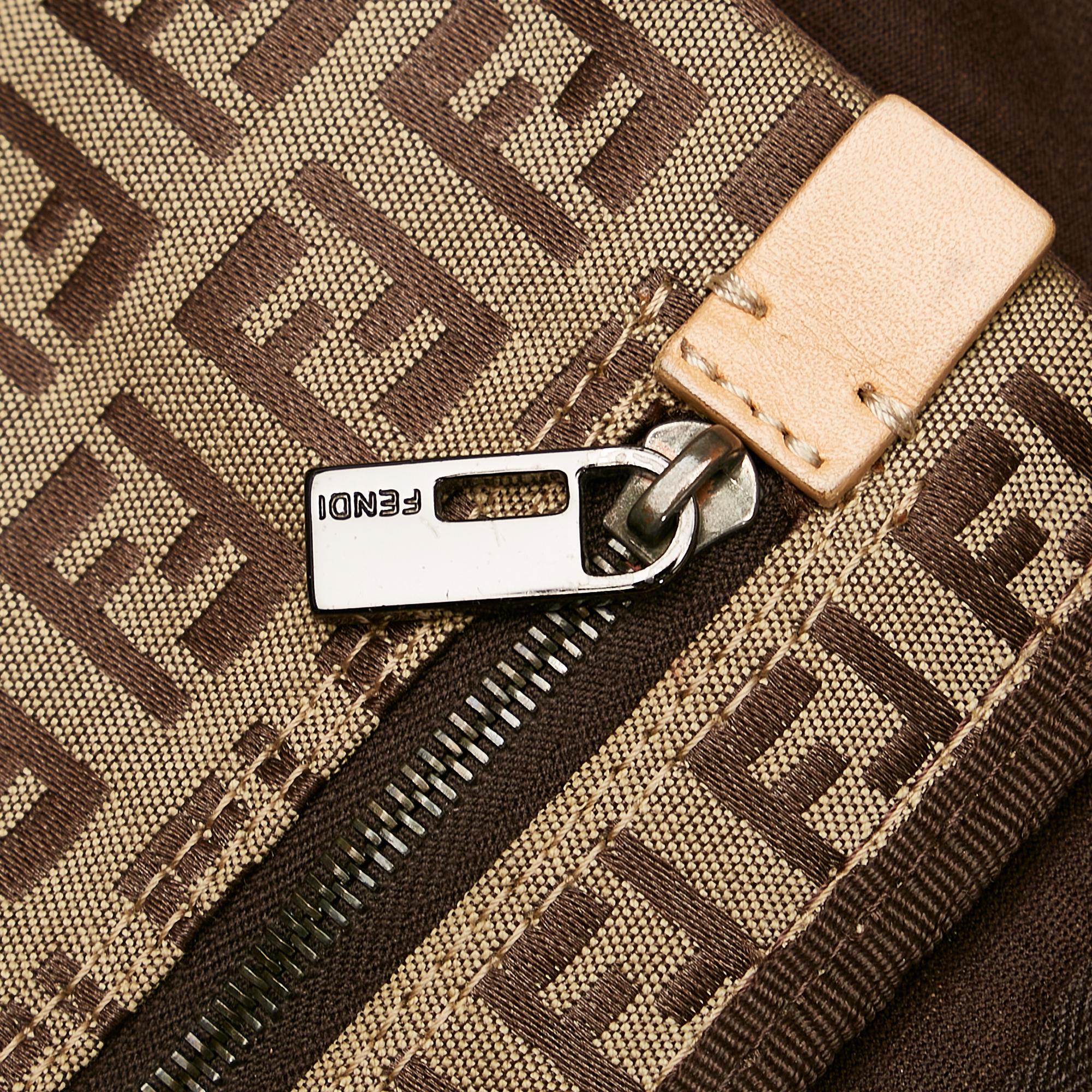 Fendi Zucchino Canvas Shoulder Bag