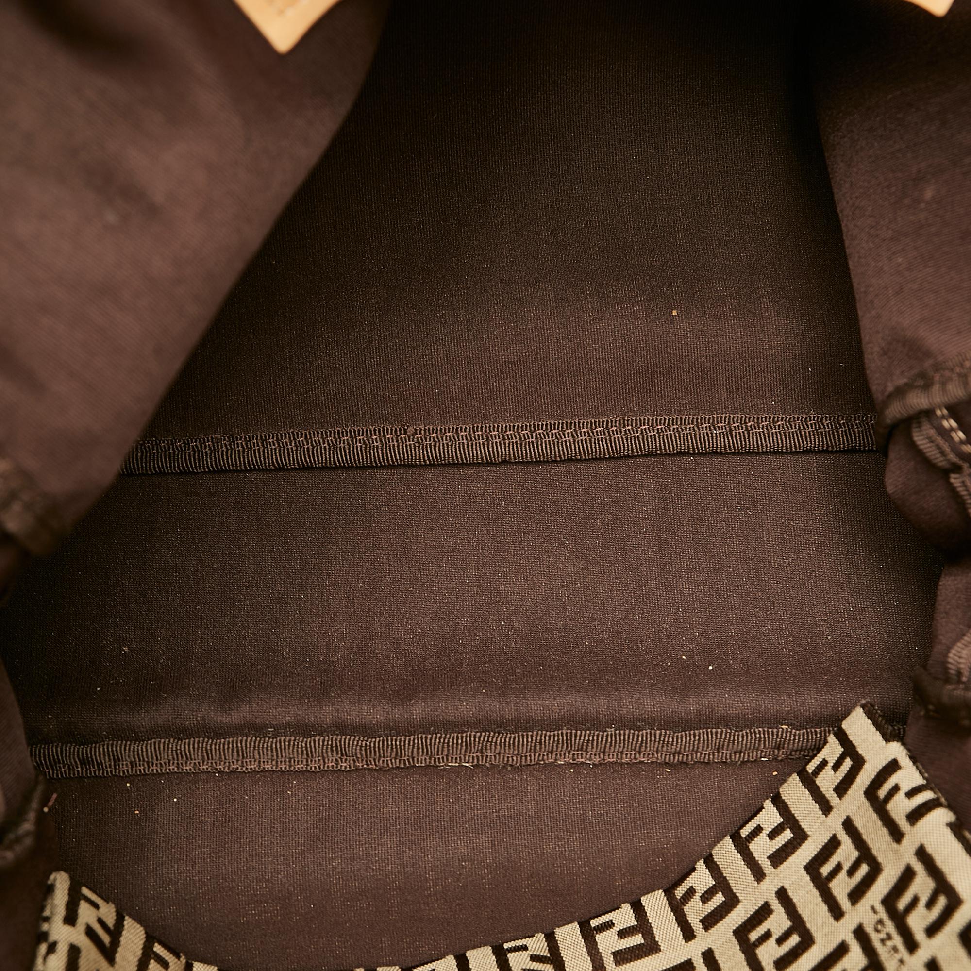 Fendi Zucchino Canvas Shoulder Bag