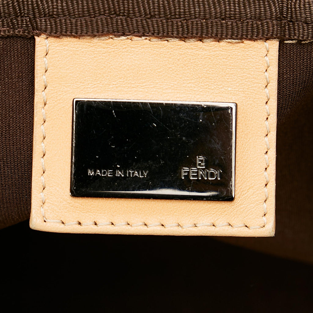 Fendi Zucchino Canvas Shoulder Bag