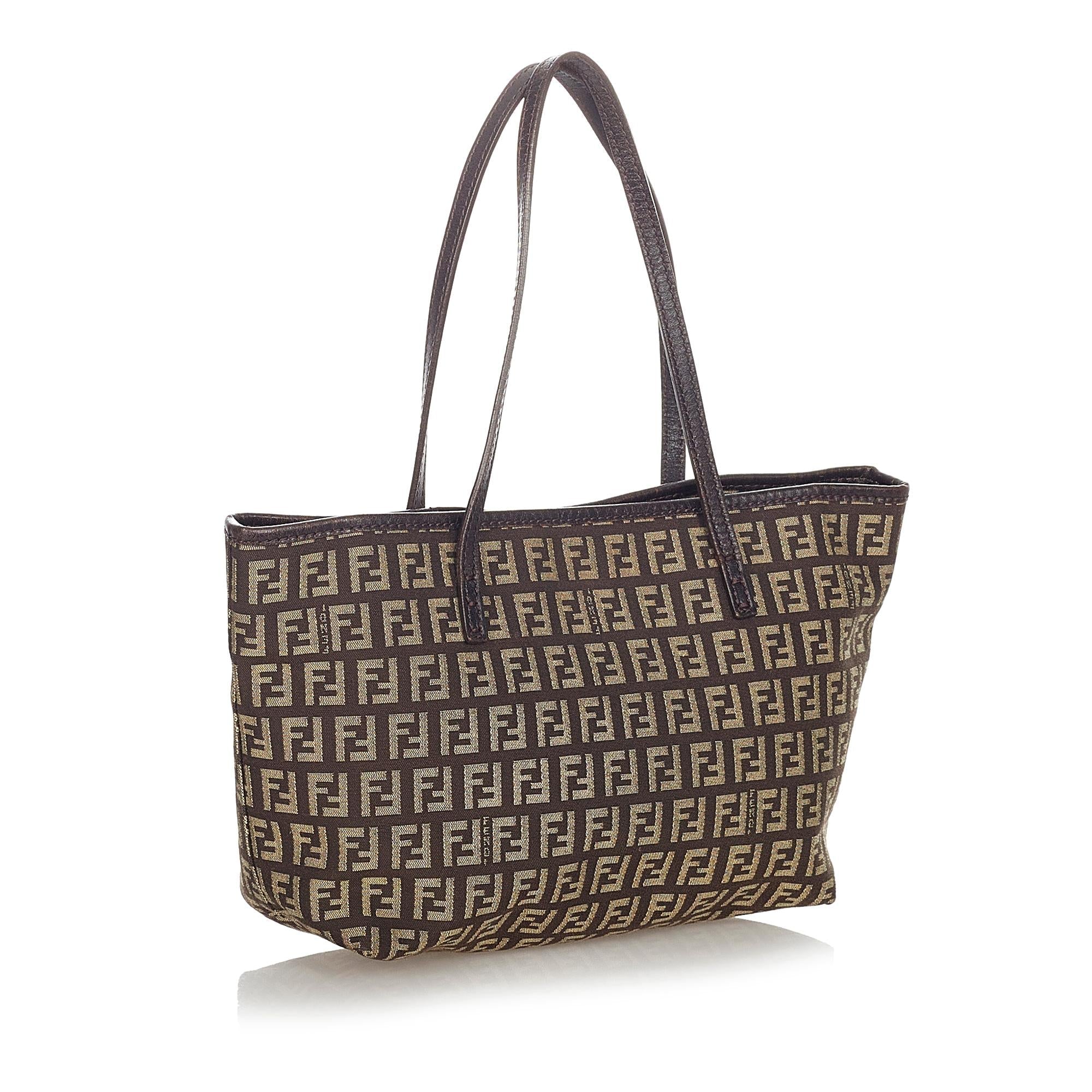 Fendi Zucchino Canvas Tote Bag