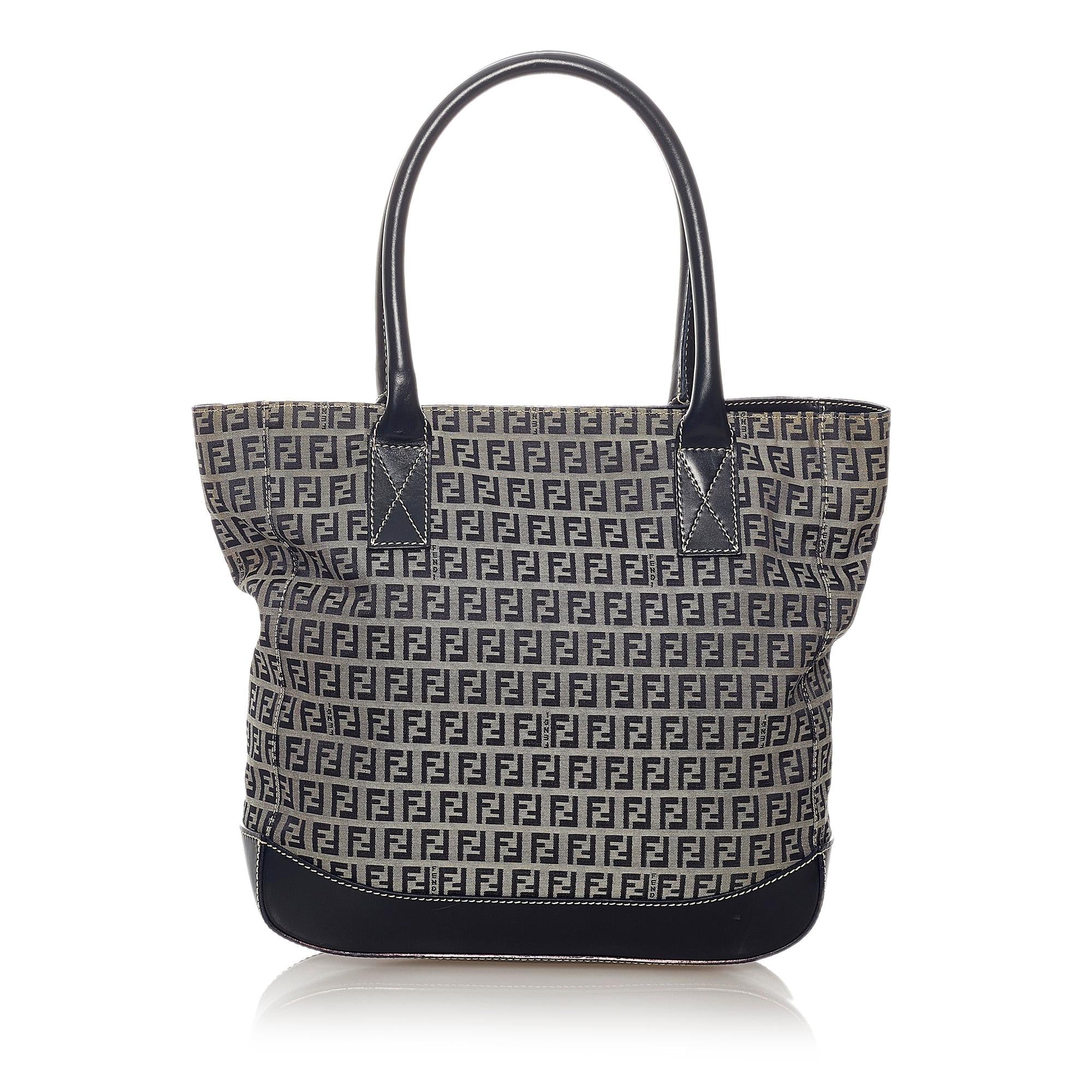 Fendi Zucchino Canvas Tote Bag