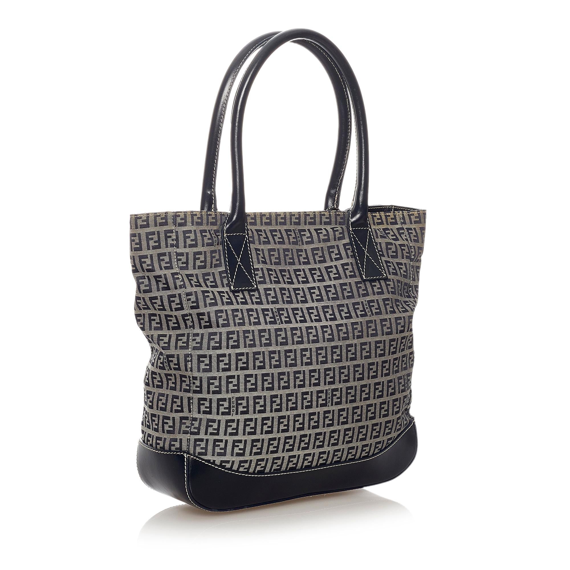 Fendi Zucchino Canvas Tote Bag