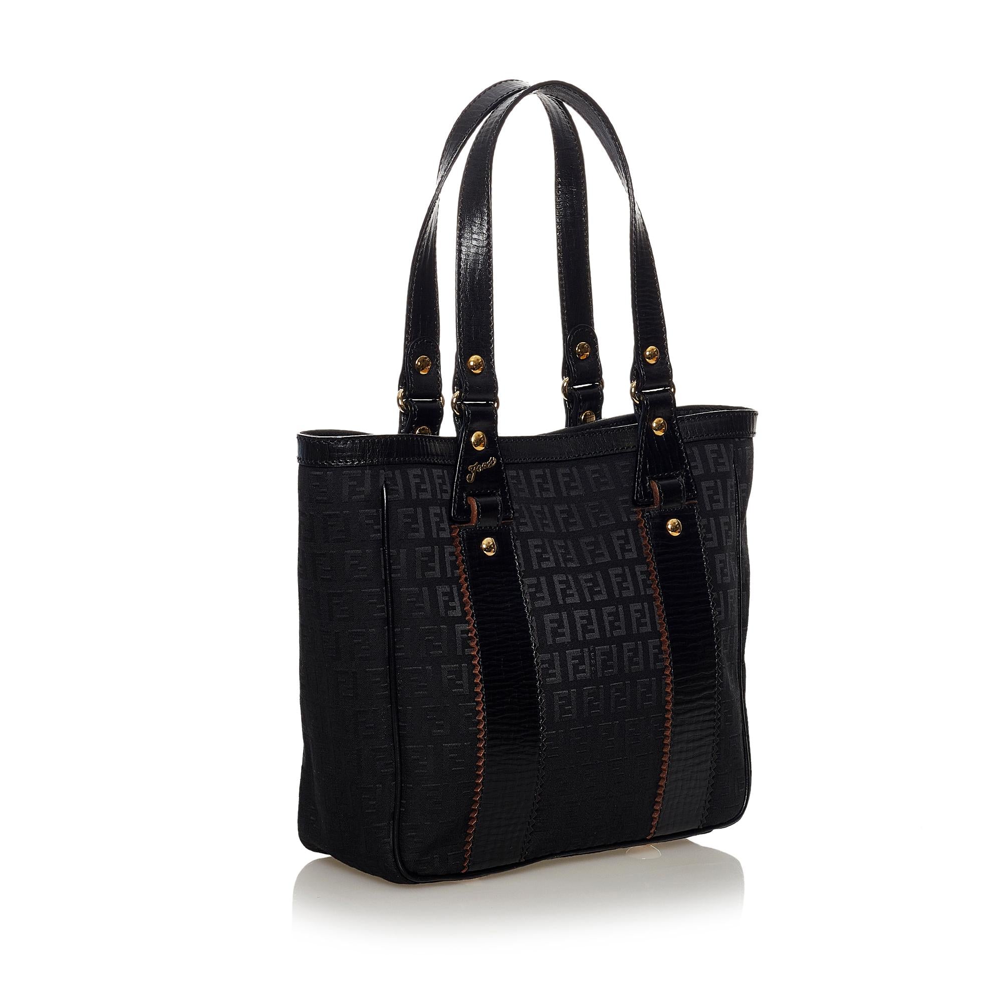 Fendi Zucchino Canvas Tote Bag