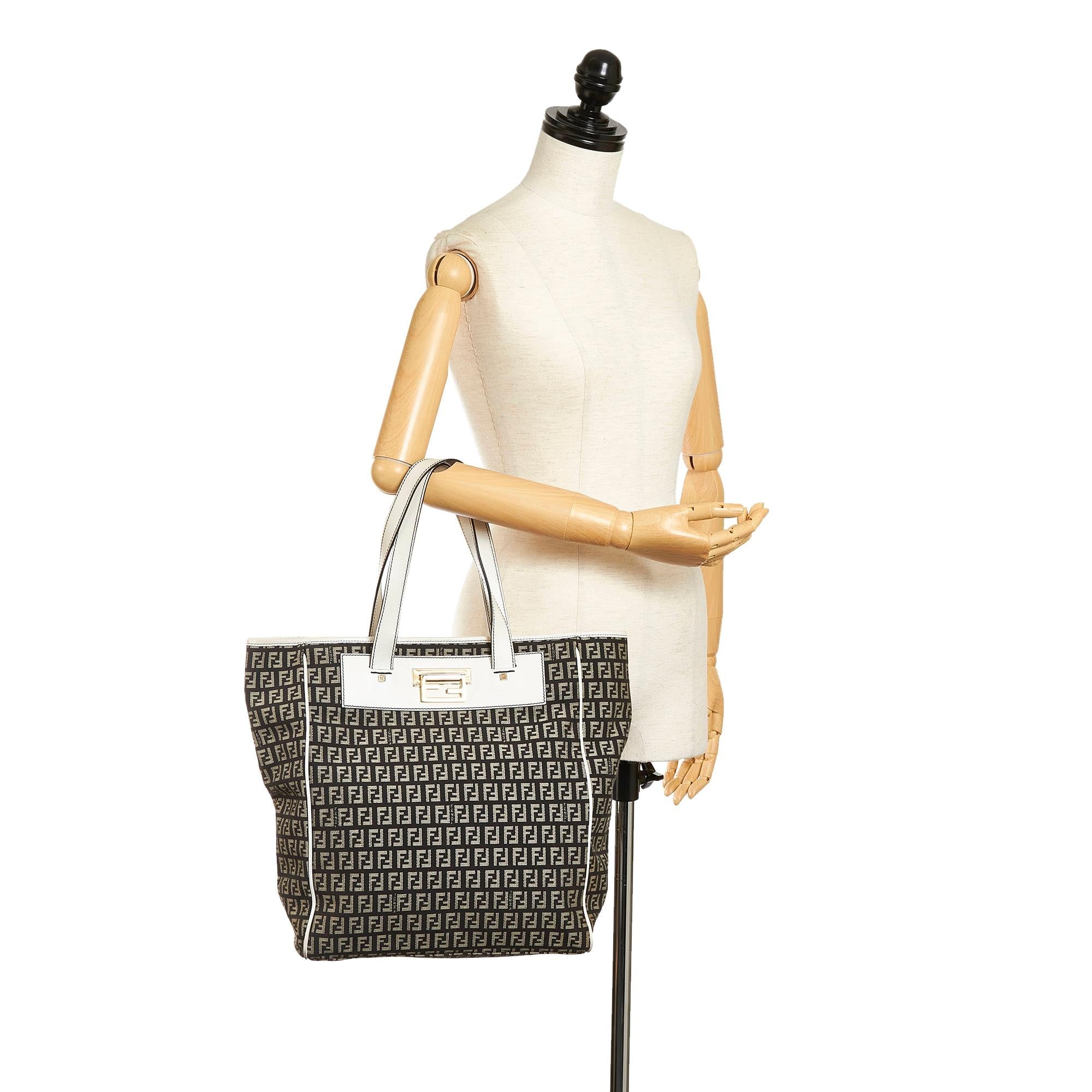Fendi Zucchino Canvas Tote Bag