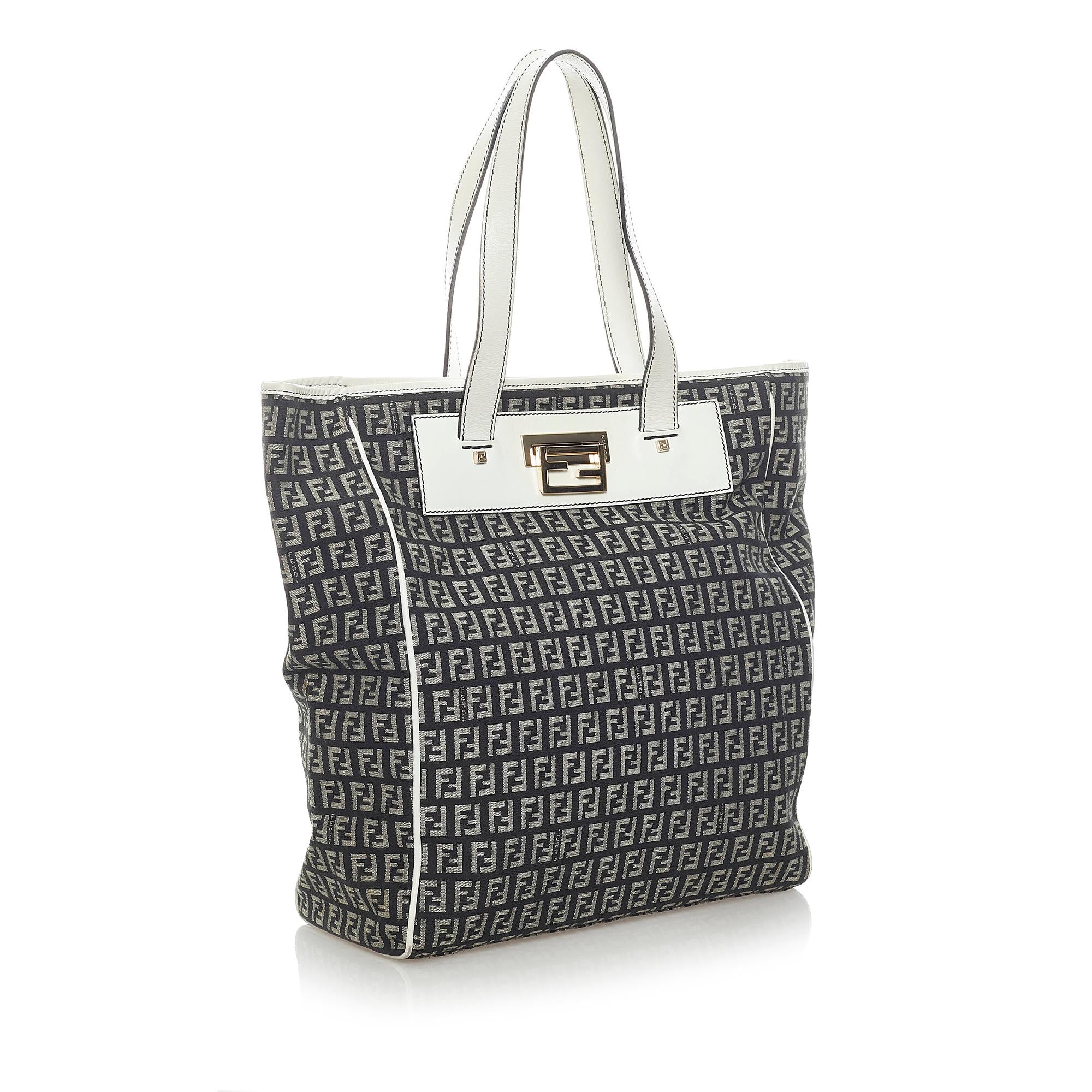 Fendi Zucchino Canvas Tote Bag