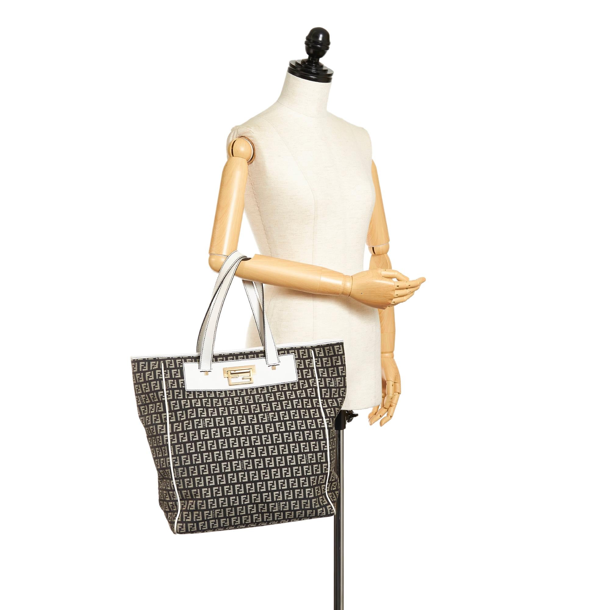 Fendi Zucchino Canvas Tote Bag