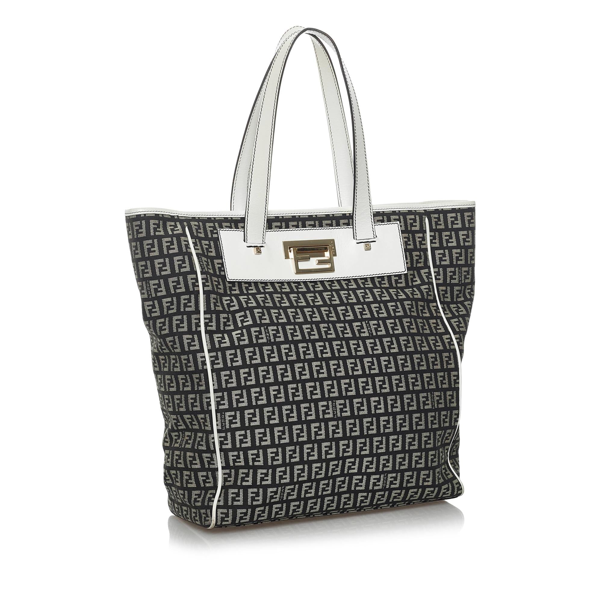 Fendi Zucchino Canvas Tote Bag
