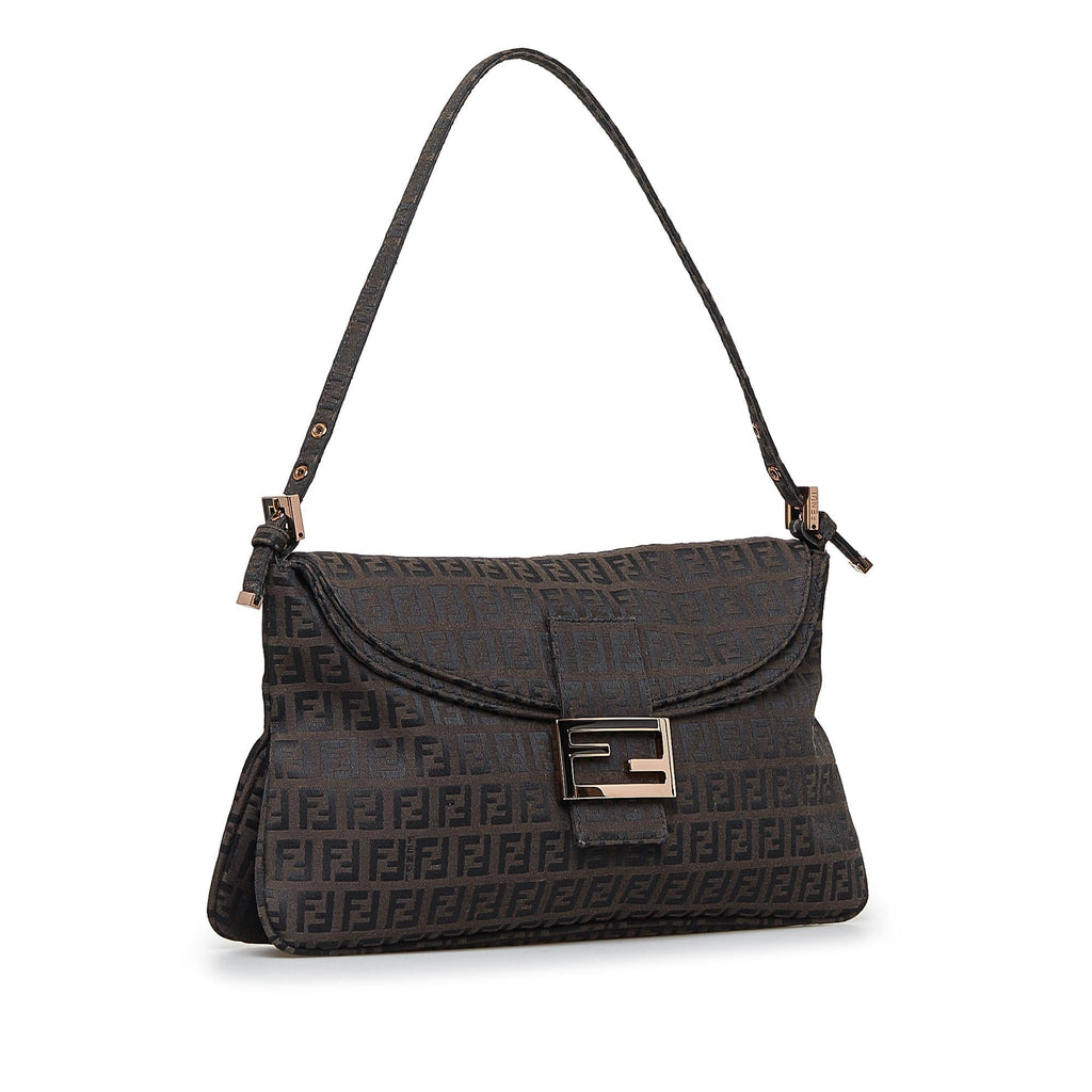 Fendi Zucchino Double Flap Baguette