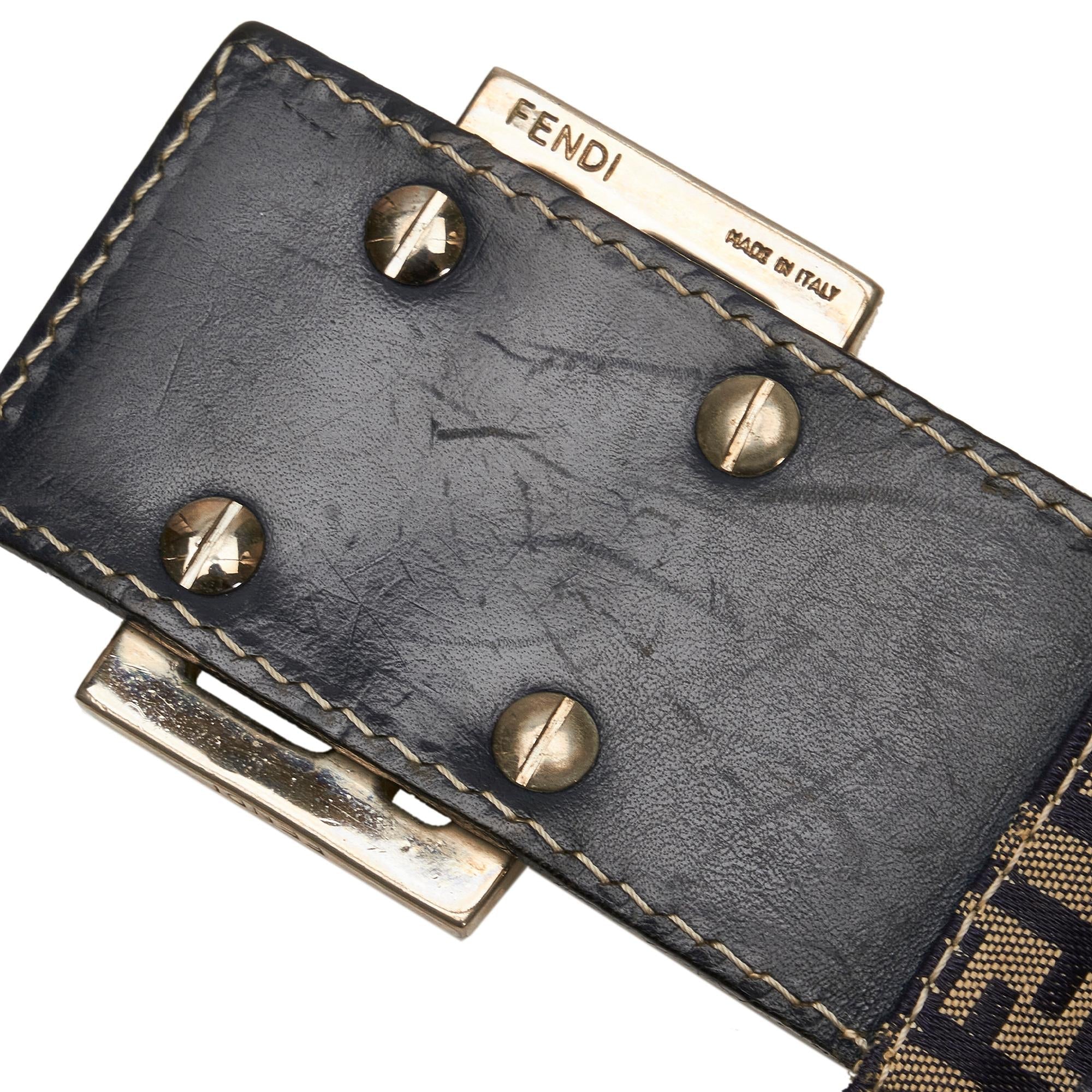 Fendi Zucchino Flap Shoulder Bag