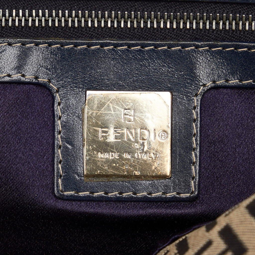 Fendi Zucchino Flap Shoulder Bag