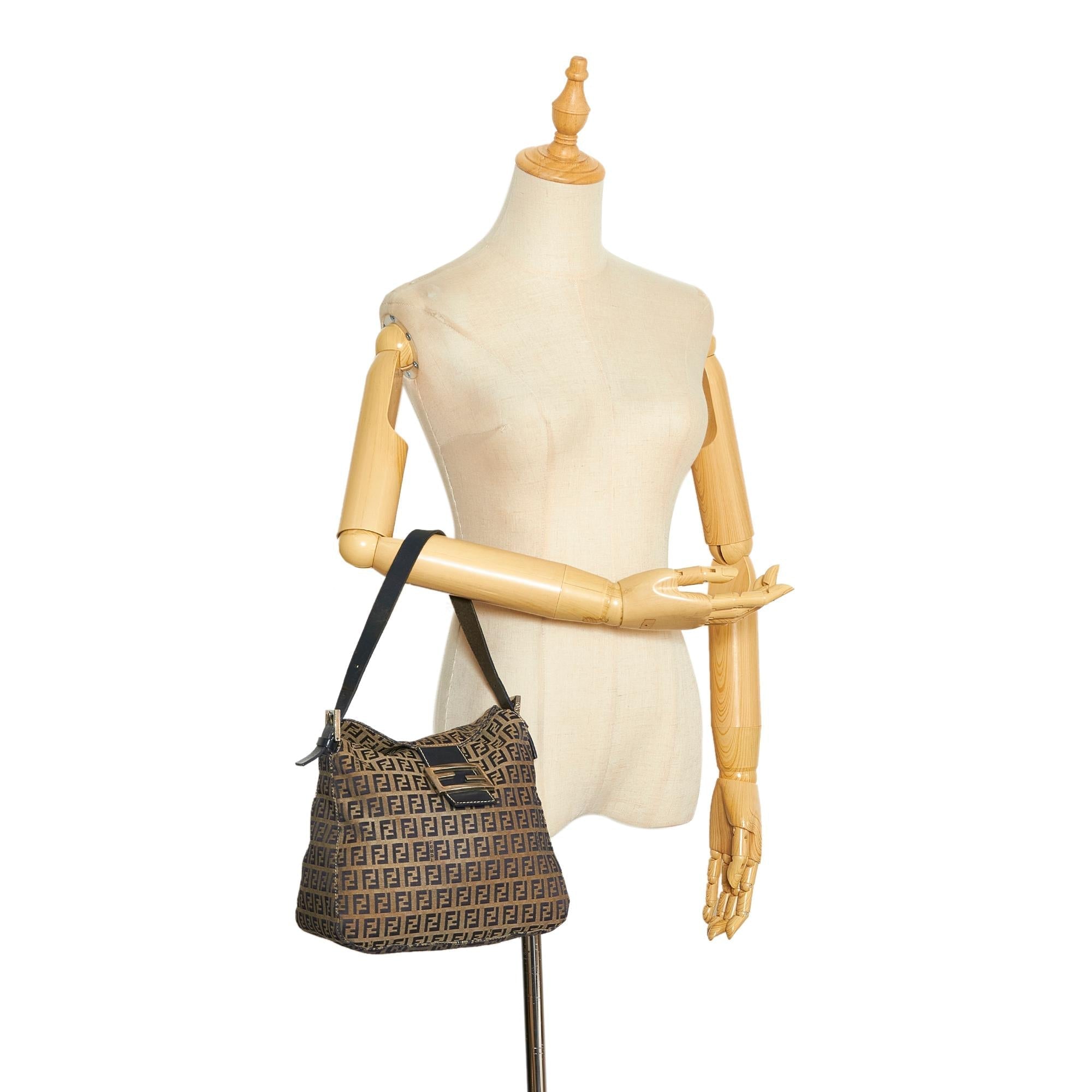 Fendi Zucchino Flap Shoulder Bag