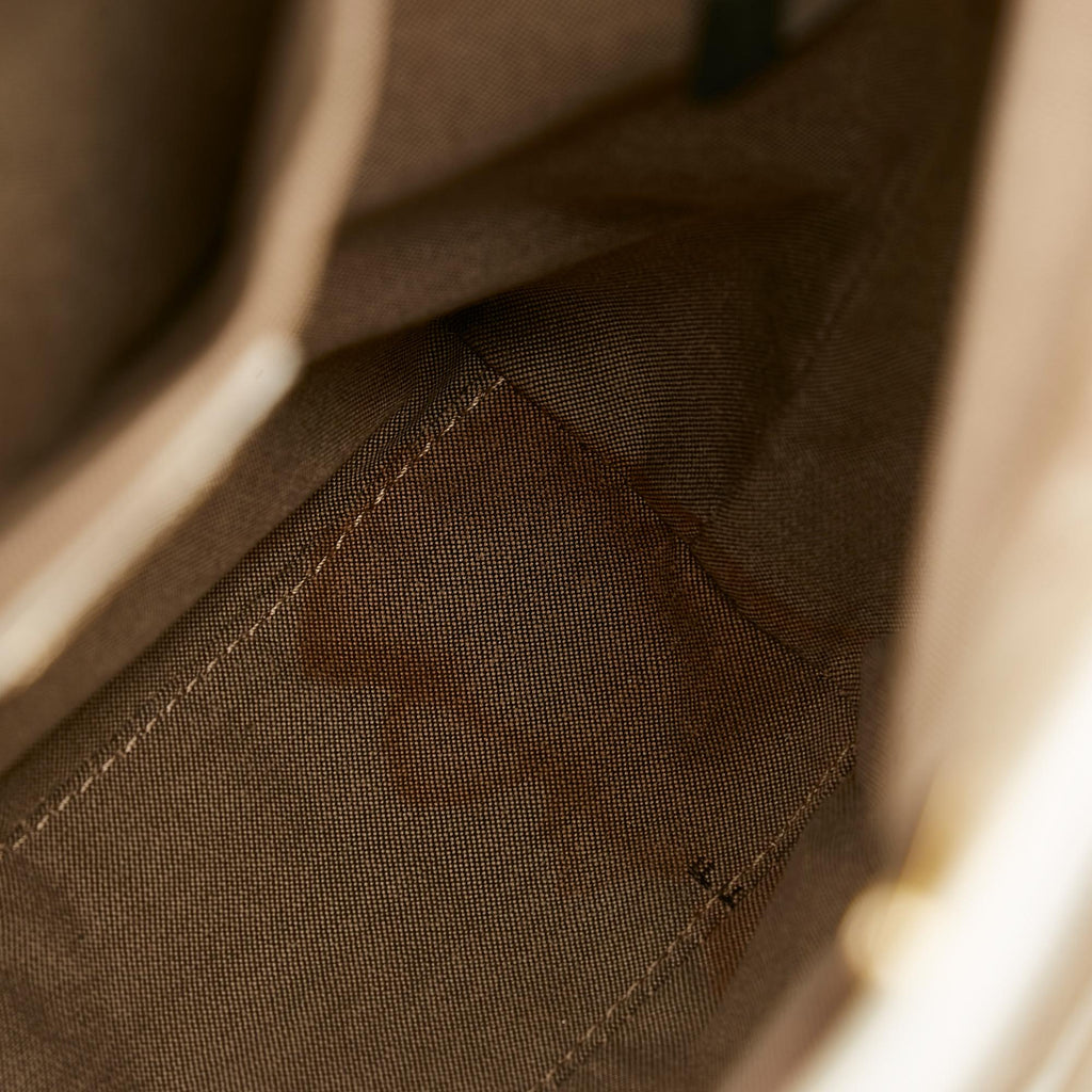 Fendi Zucchino Leather Trimmed Tote