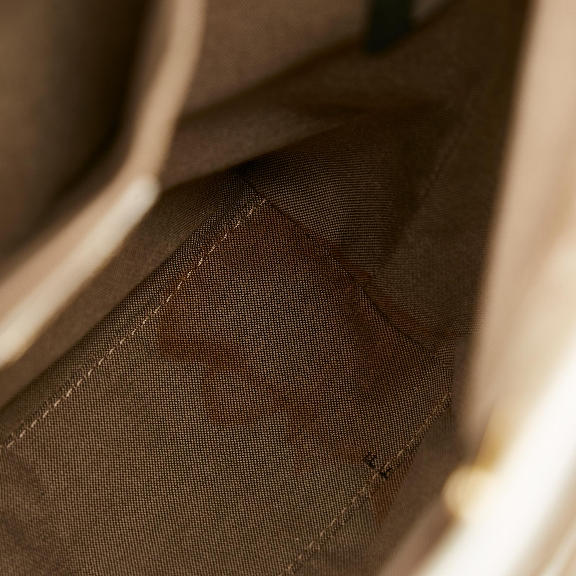 Fendi Zucchino Leather Trimmed Tote