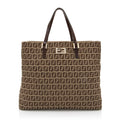 Fendi Zucchino Logo Large Tote