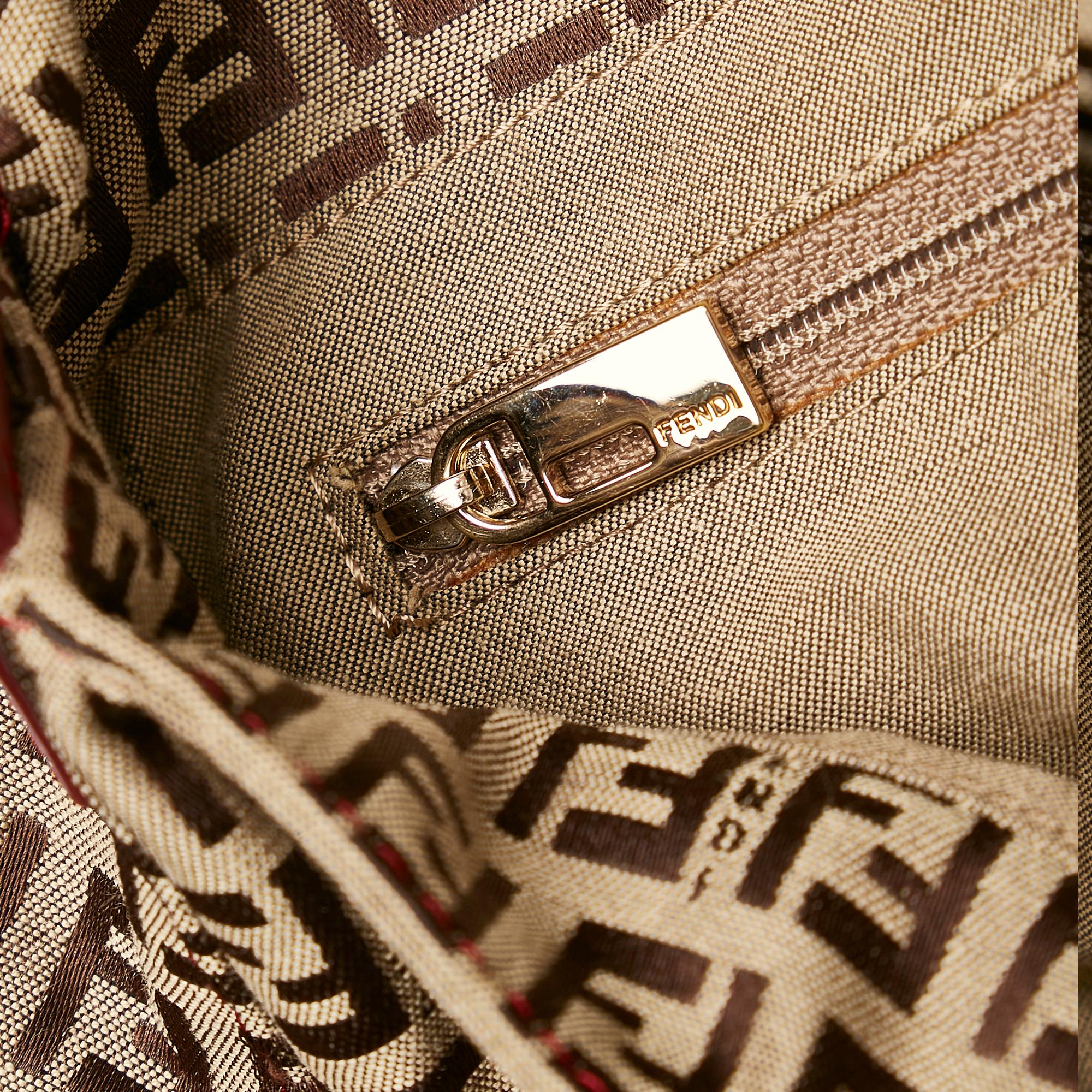 Fendi Zucchino Mamma Forever Canvas Shoulder Bag