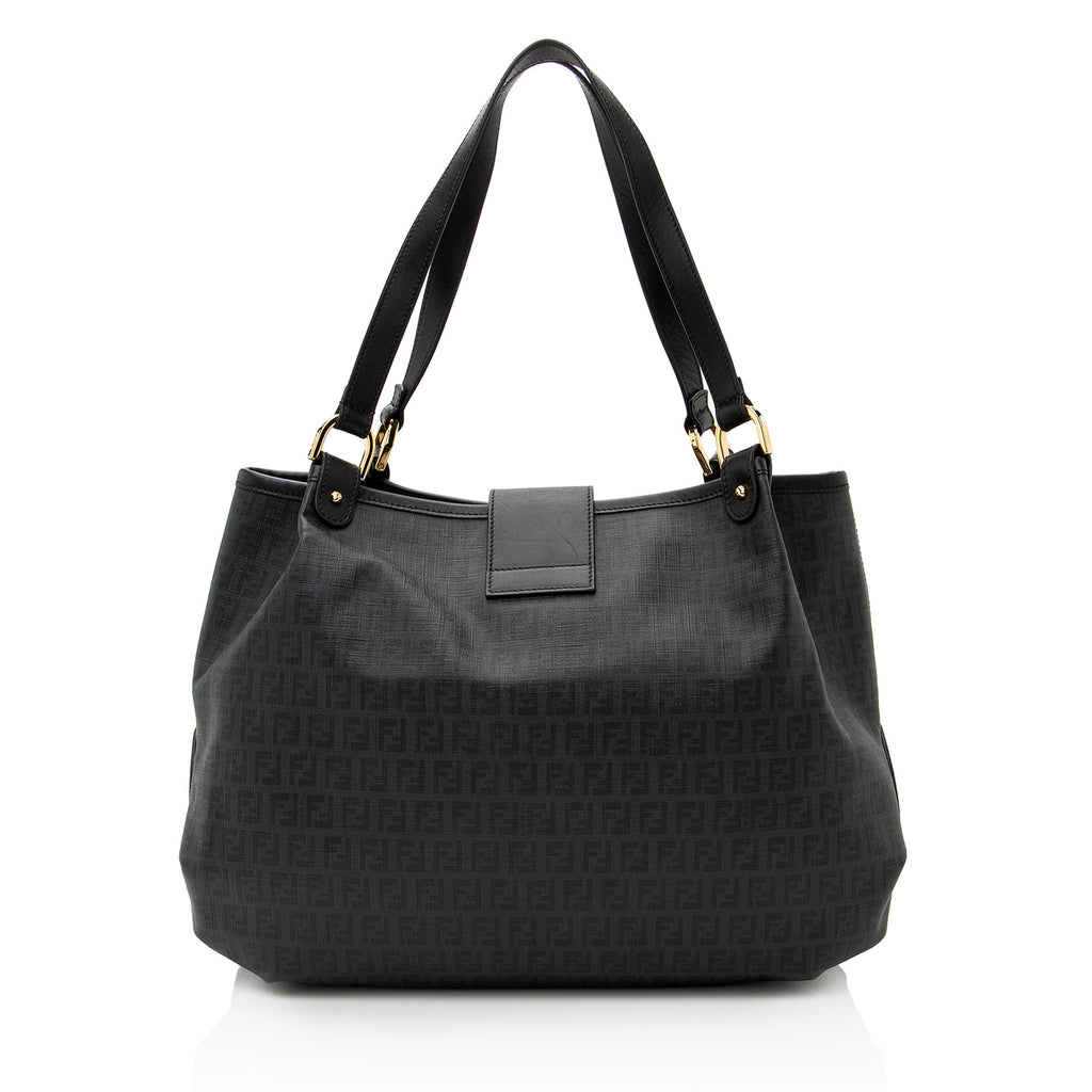 Fendi Zucchino Spalmati Chiusura Medium Tote