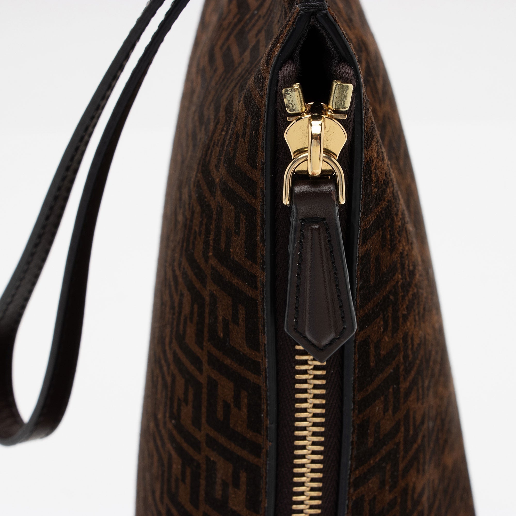Fendi Zucchino Suede Large Flat Pouch