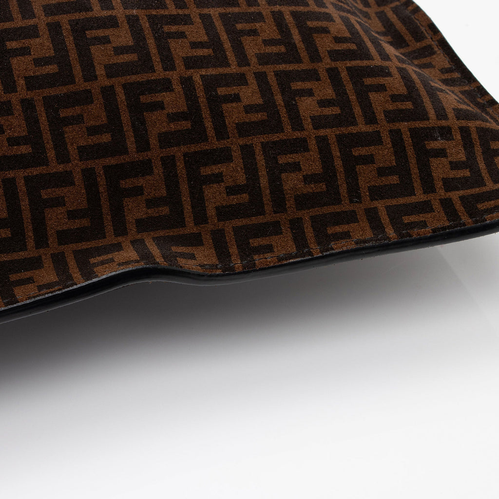 Fendi Zucchino Suede Large Flat Pouch