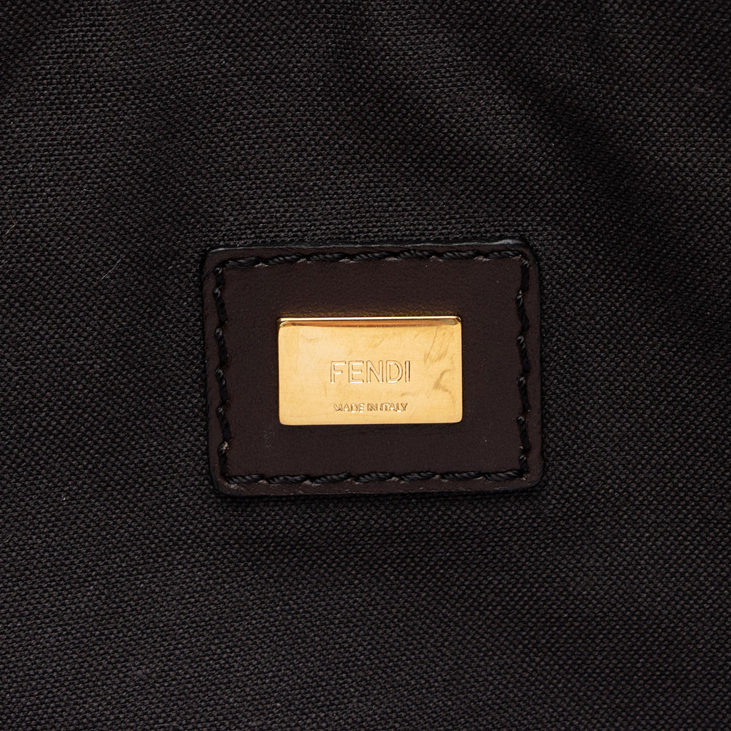 Fendi Zucchino Suede Large Flat Pouch