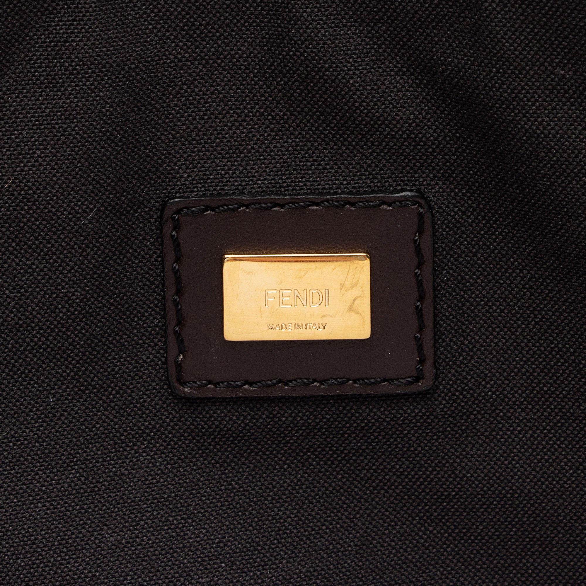 Fendi Zucchino Suede Large Flat Pouch