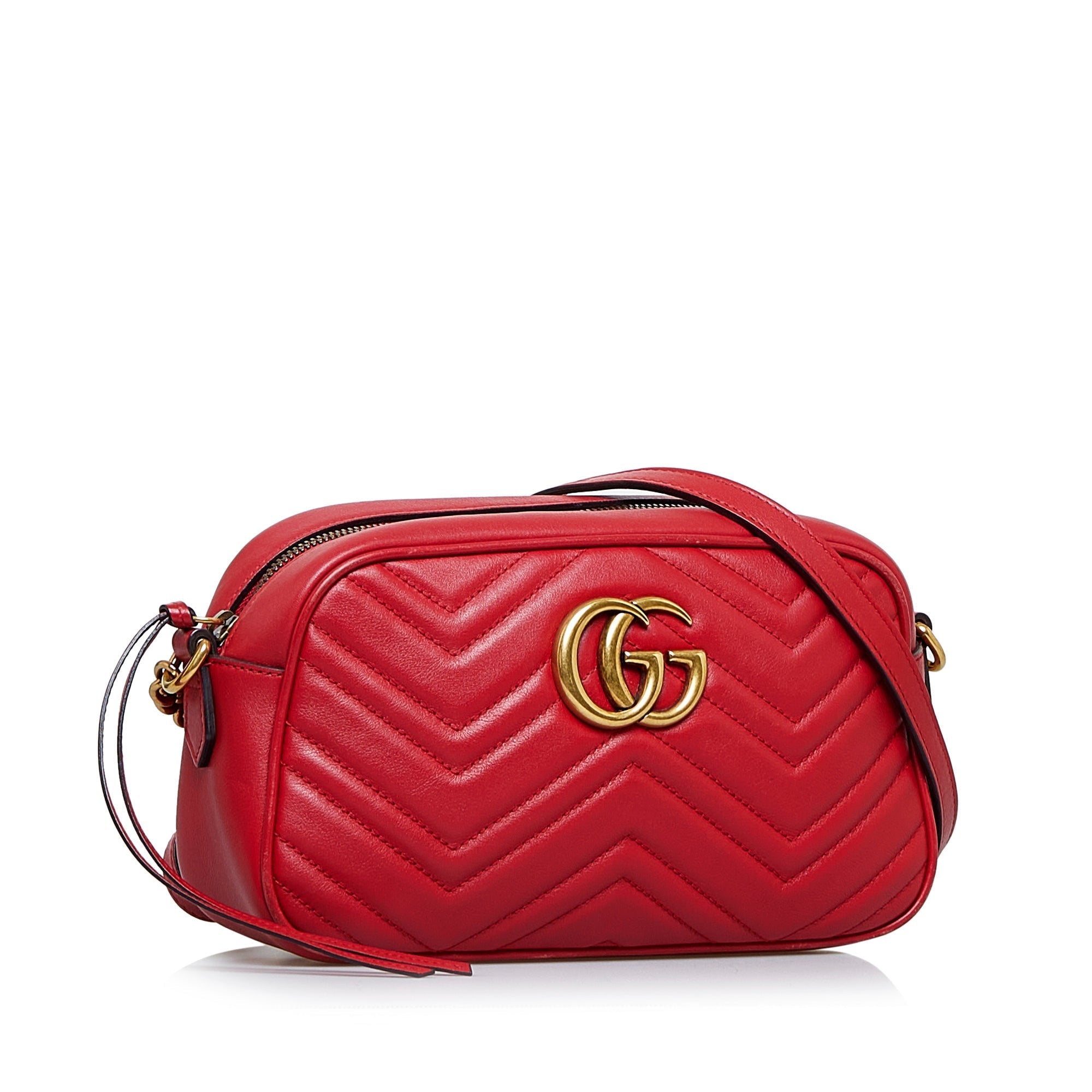 Gucci GG Marmont Small Red Matelassé