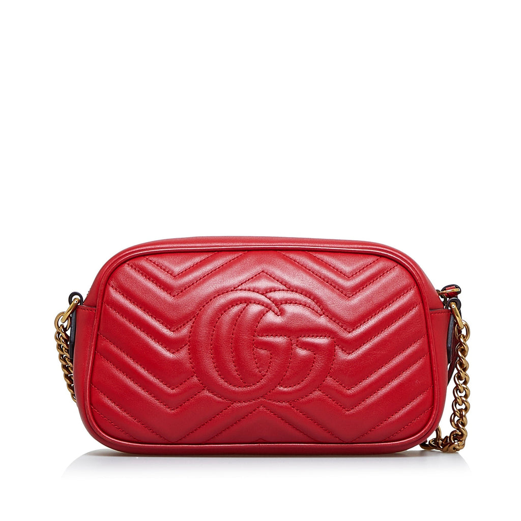Gucci GG Marmont Small Red Matelassé
