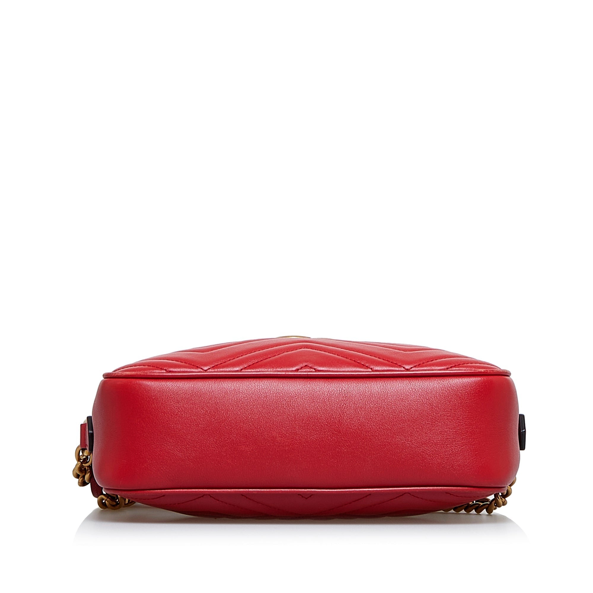 Gucci GG Marmont Small Red Matelassé