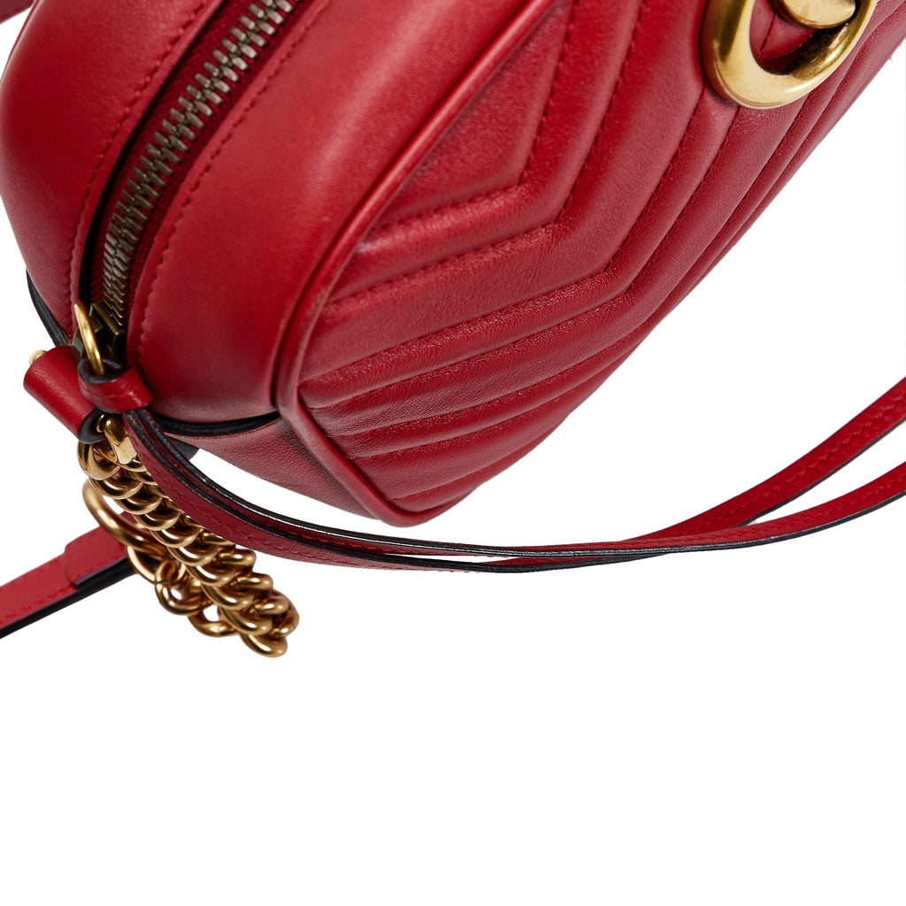 Gucci GG Marmont Small Red Matelassé
