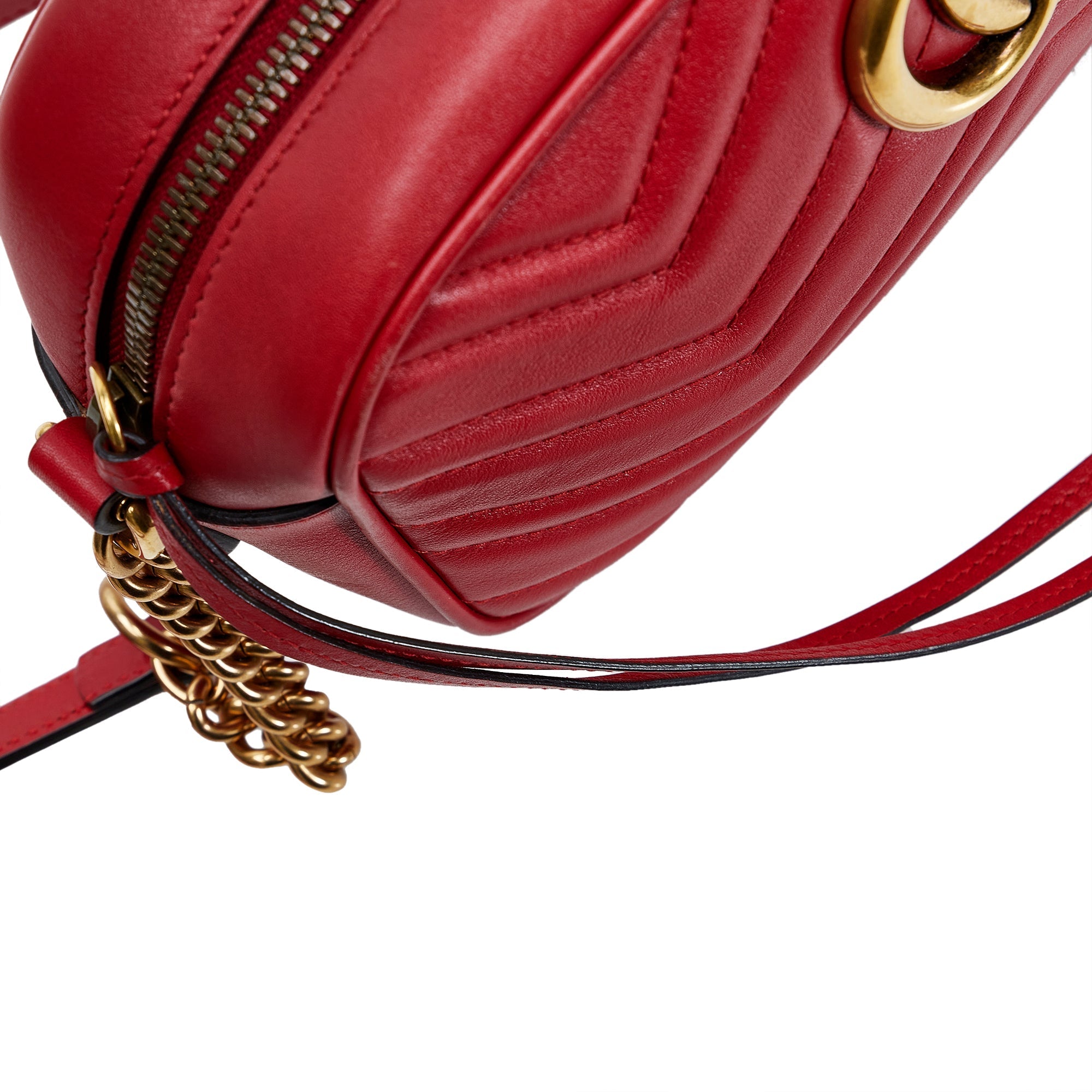 Gucci GG Marmont Small Red Matelassé
