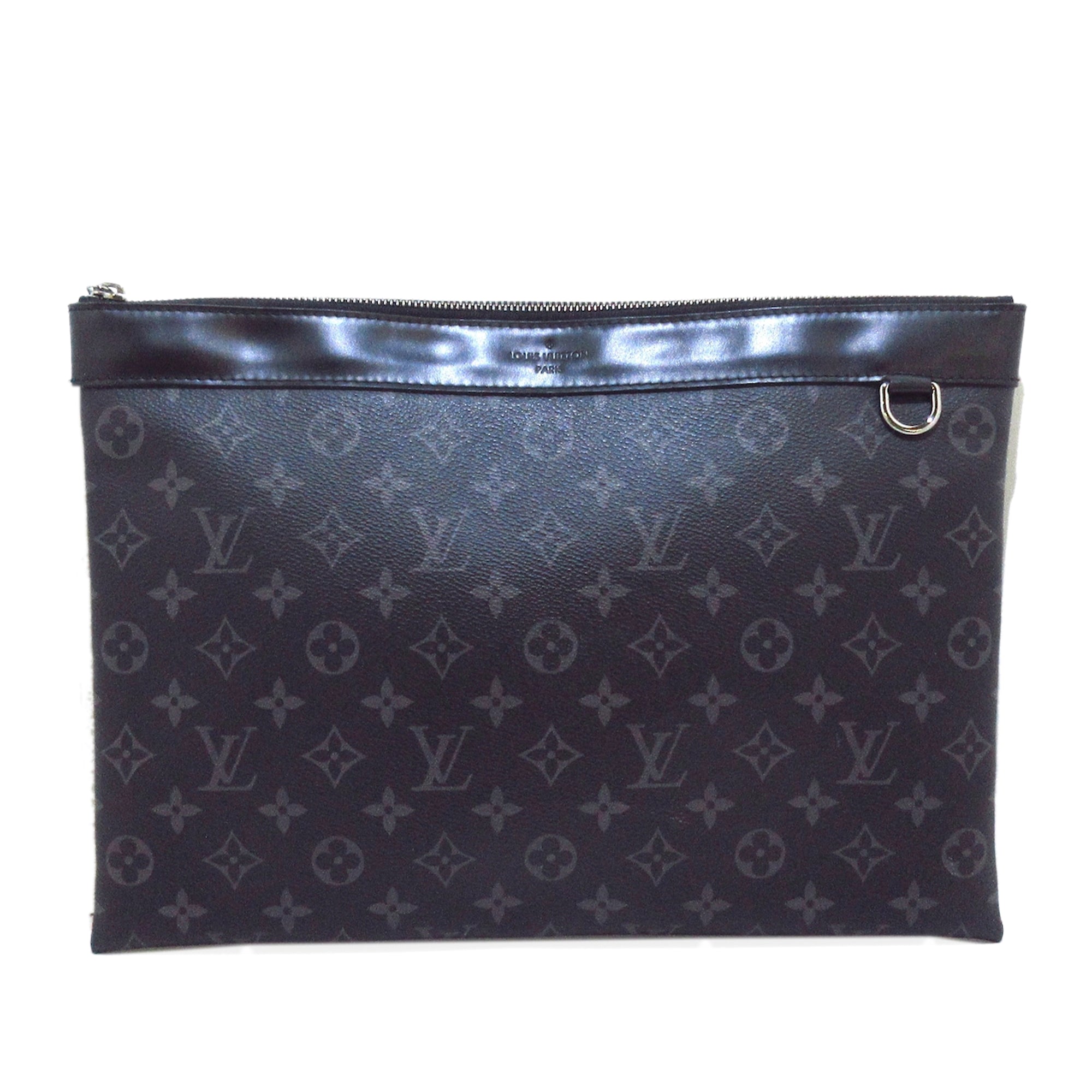 LOUIS VUITTON Monogram Eclipse Discovery Pochette GM Clutch Bag