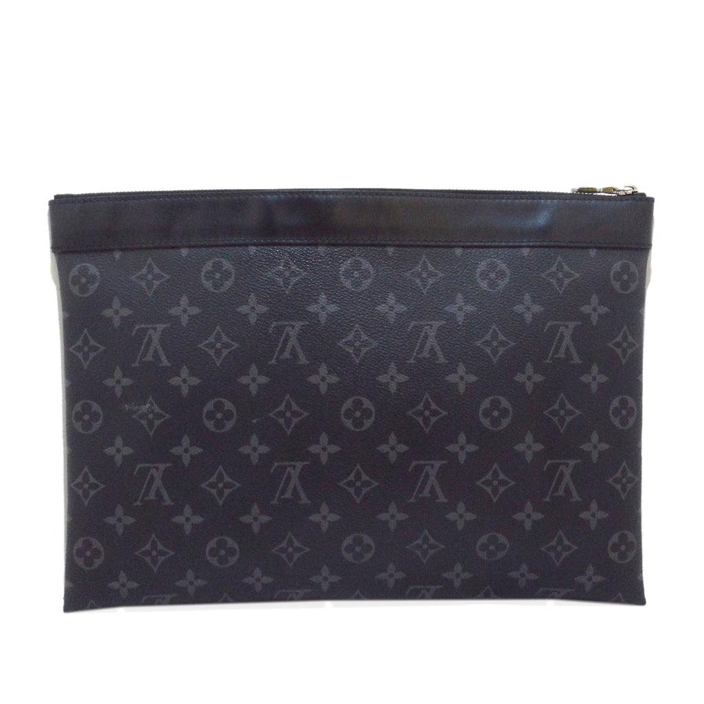 LOUIS VUITTON Monogram Eclipse Discovery Pochette GM Clutch Bag